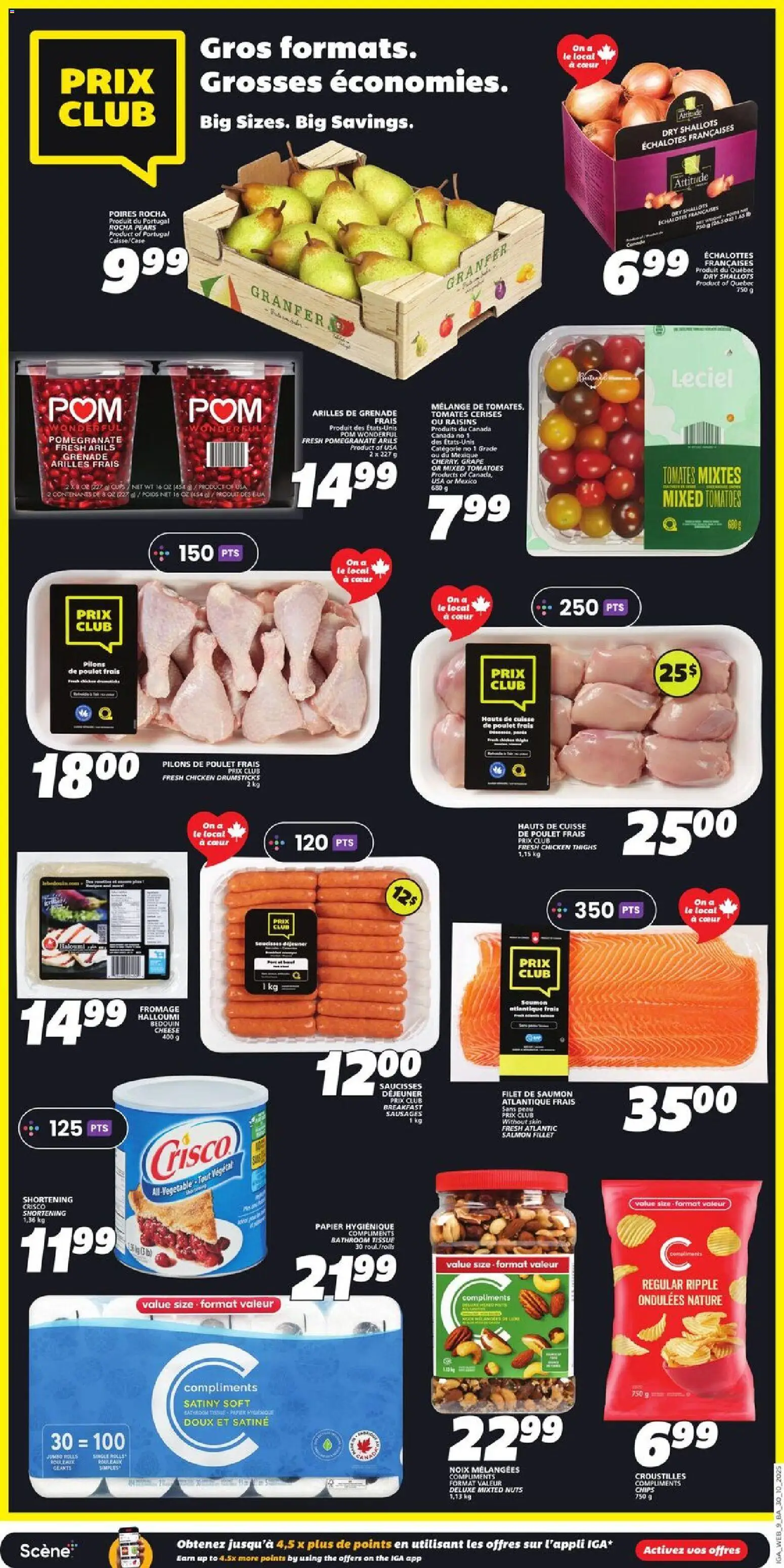 IGA flyer valid from 30.10.2025 | Page: 11 | Products: Chips, Nuts, Cheese, Tomatoes