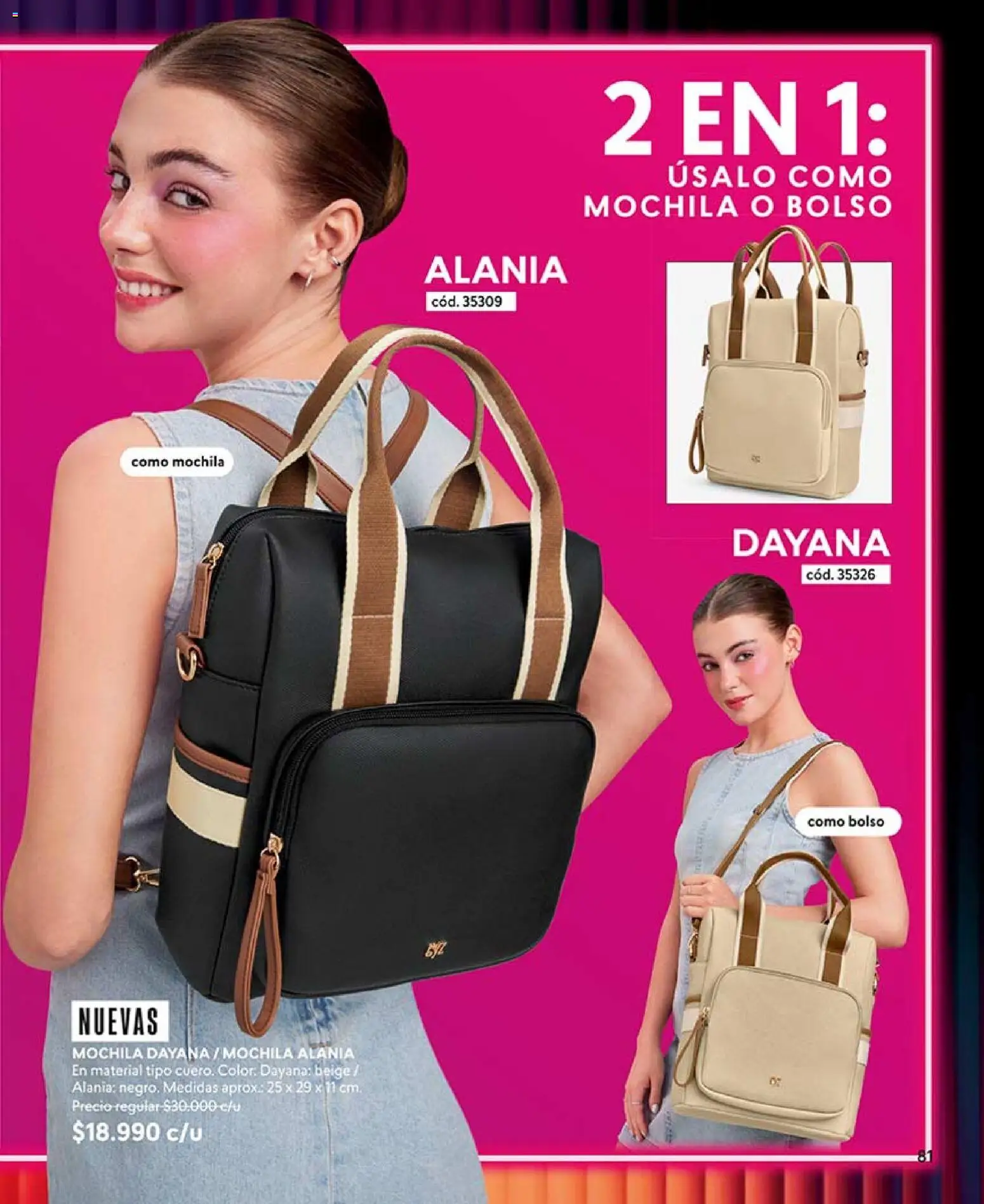 Catálogo CyZone Campaña 8 │ válido desde el 29.04.2026 | Página: 81 | Productos: Bolso, Mochila