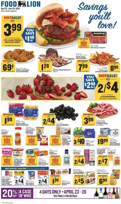 Preview of Food Lion weekly ads valid from 22.04.2026