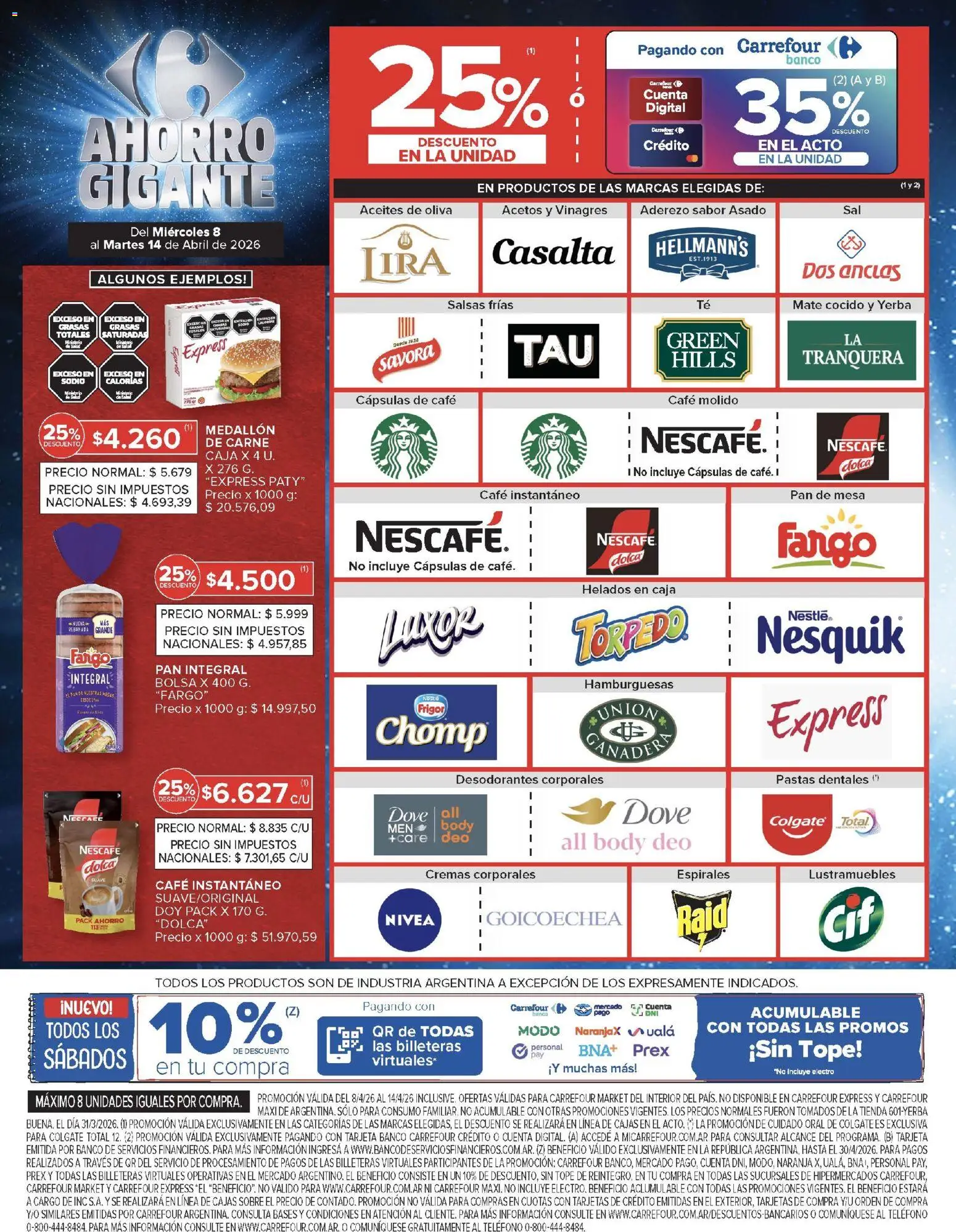 Carrefour Market catálogo │ válido desde el 08.04.2026 | Página: 9 | Productos: Sobre, Aderezo, Oliva, Mate cocido