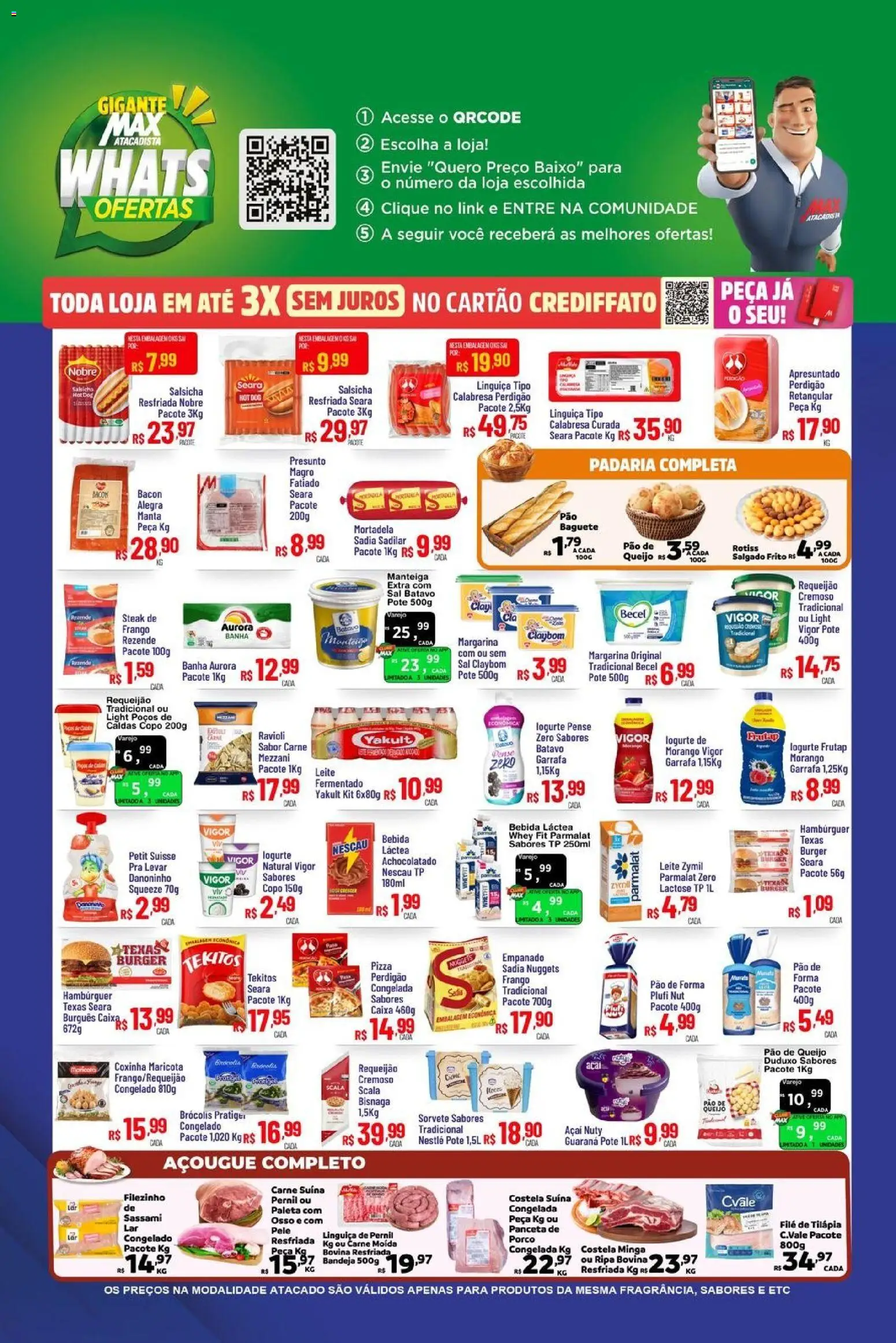 Max Atacadista Folheto - válido de 12.01.2026 | Página: 5 | Produtos: Presunto, Baixo, Sorvete, Pão de queijo