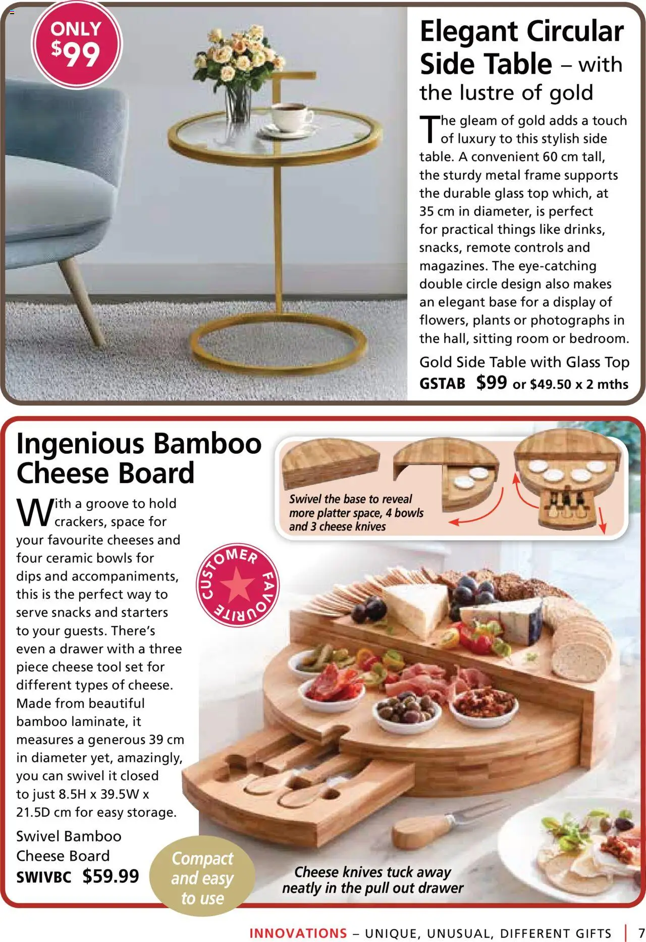 Innovations catalogue - valid from 27.08.2025 | Page: 7 | Products: Table, Drawer, Cheese