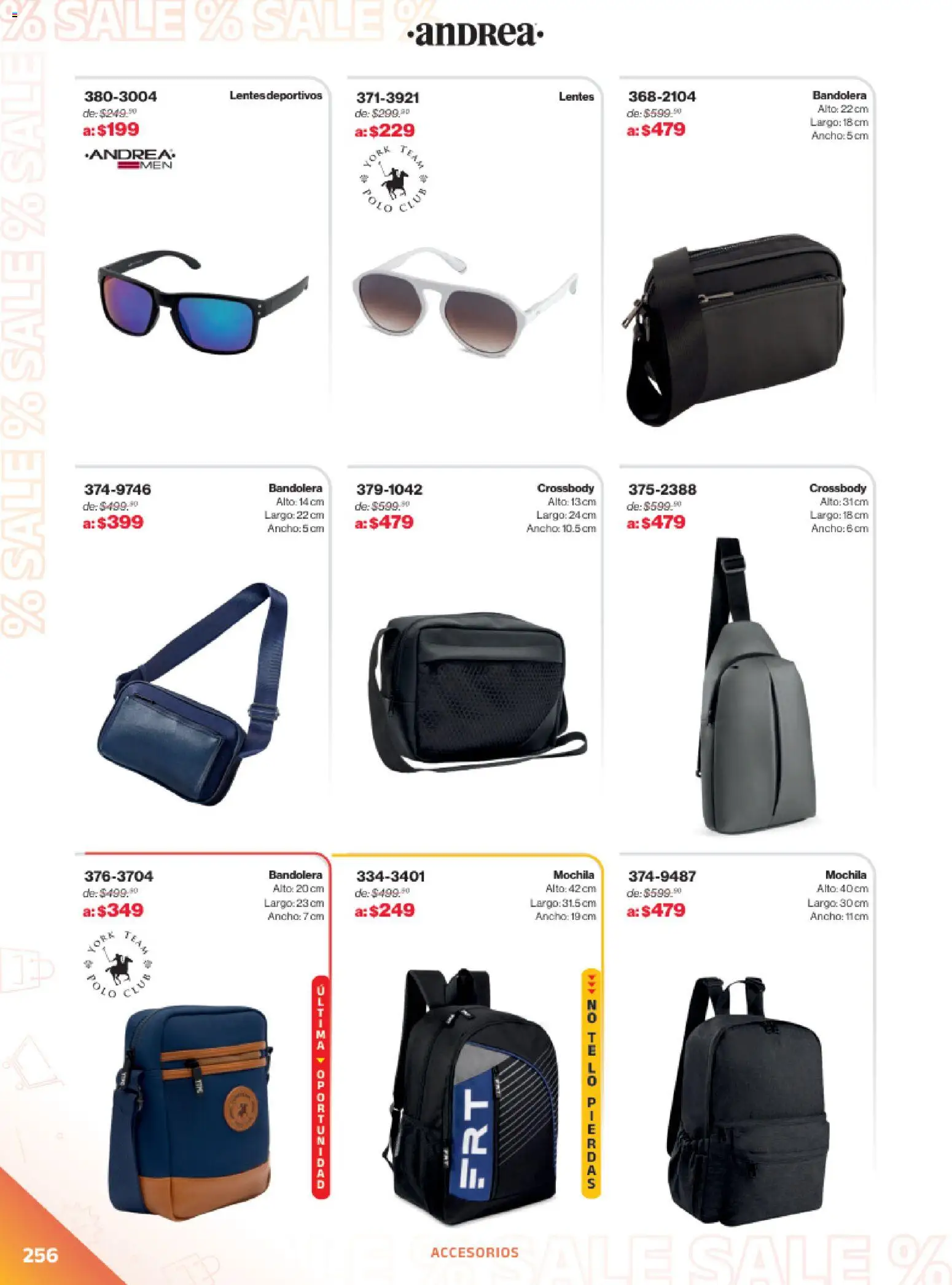 Nuevas ofertas de Andrea válidas en toda la República Mexicana desde el 21.12.2025. ¡Encuentra las mejores ofertas en Andrea catálogo Outlet! | Página: 256 | Productos: Lentes, Mochila