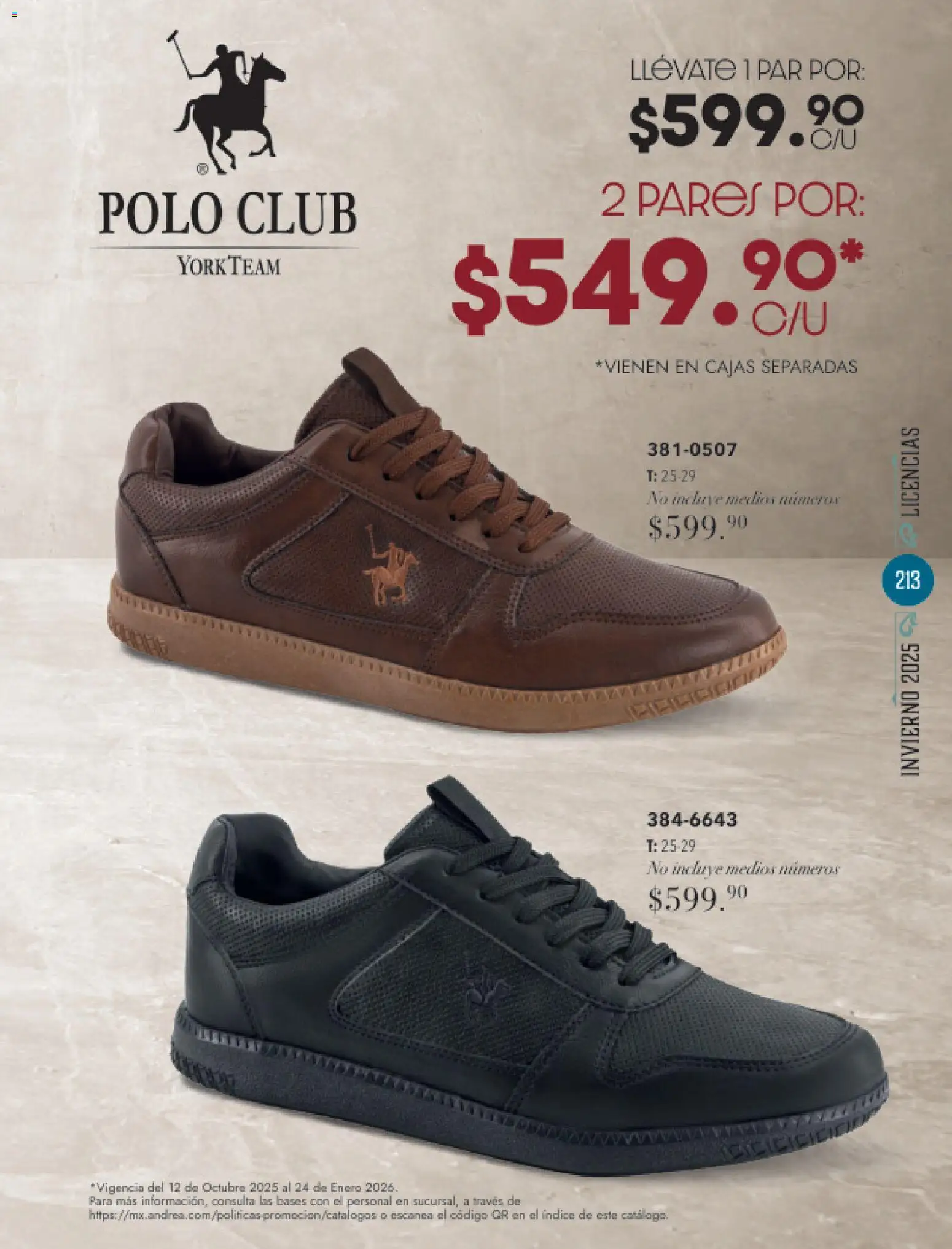 Nuevas ofertas de Andrea válidas en toda la República Mexicana desde el 26.11.2025. ¡Encuentra las mejores ofertas en Andrea catálogo Invierno! | Página: 213