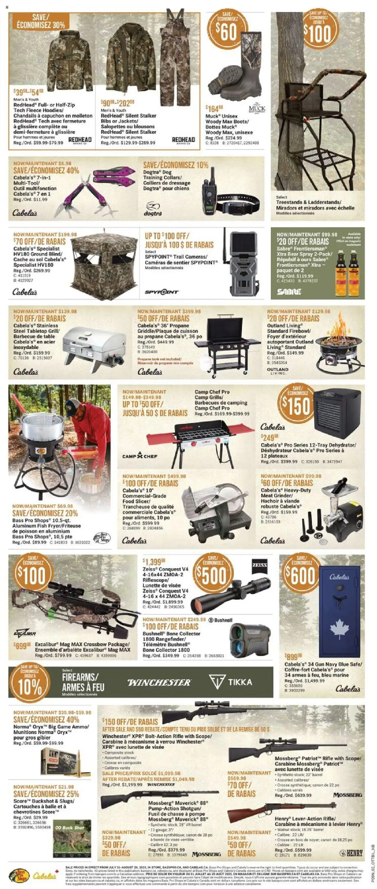 Cabelas flyer valid from 31.07.2025 | Page: 2 | Products: Fish, Game, Table
