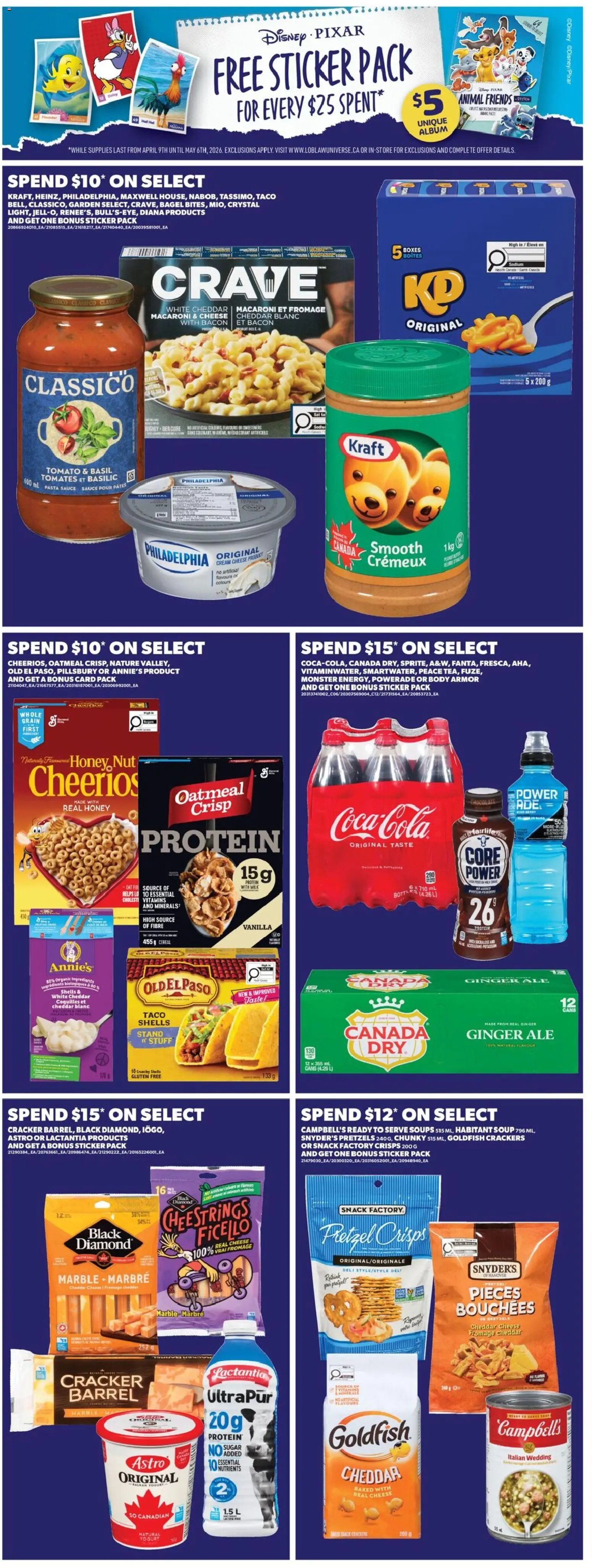 Real Canadian Superstore flyer valid from 16.04.2026 | Page: 8 | Products: Pasta, Cream, Cheese, Chocolate