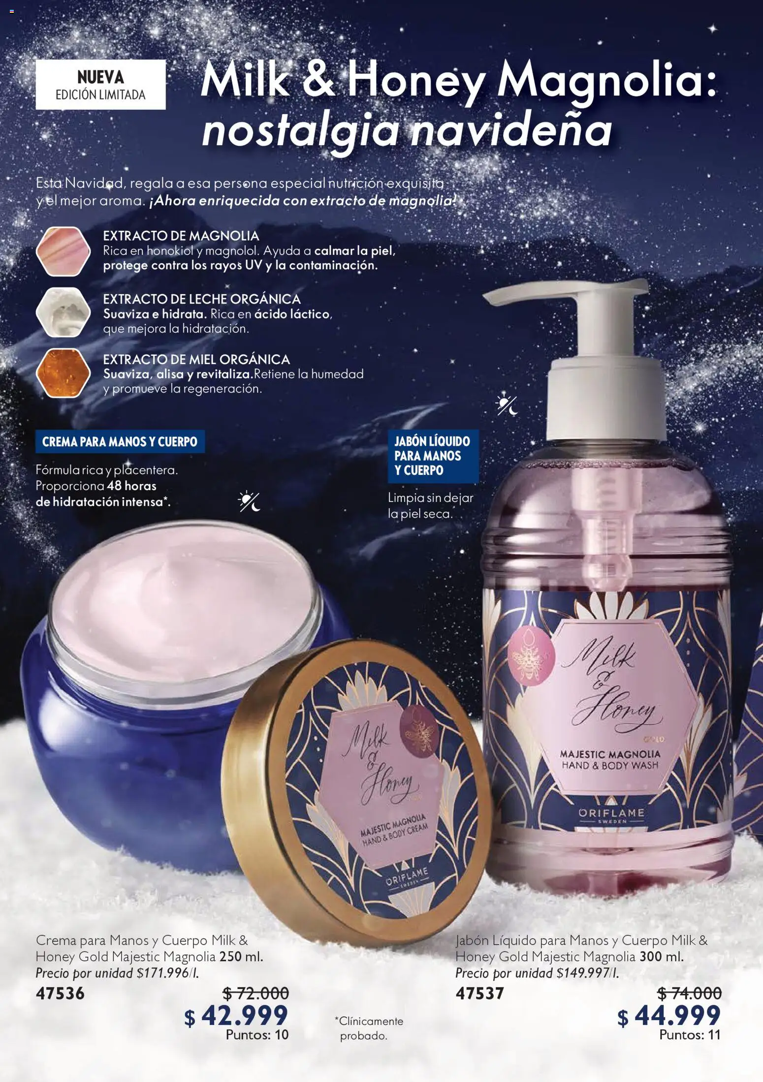 Oriflame revista - valida desde el 06.12.2025 | Página: 52 | Productos: Crema, Body, Jabón líquido, Leche