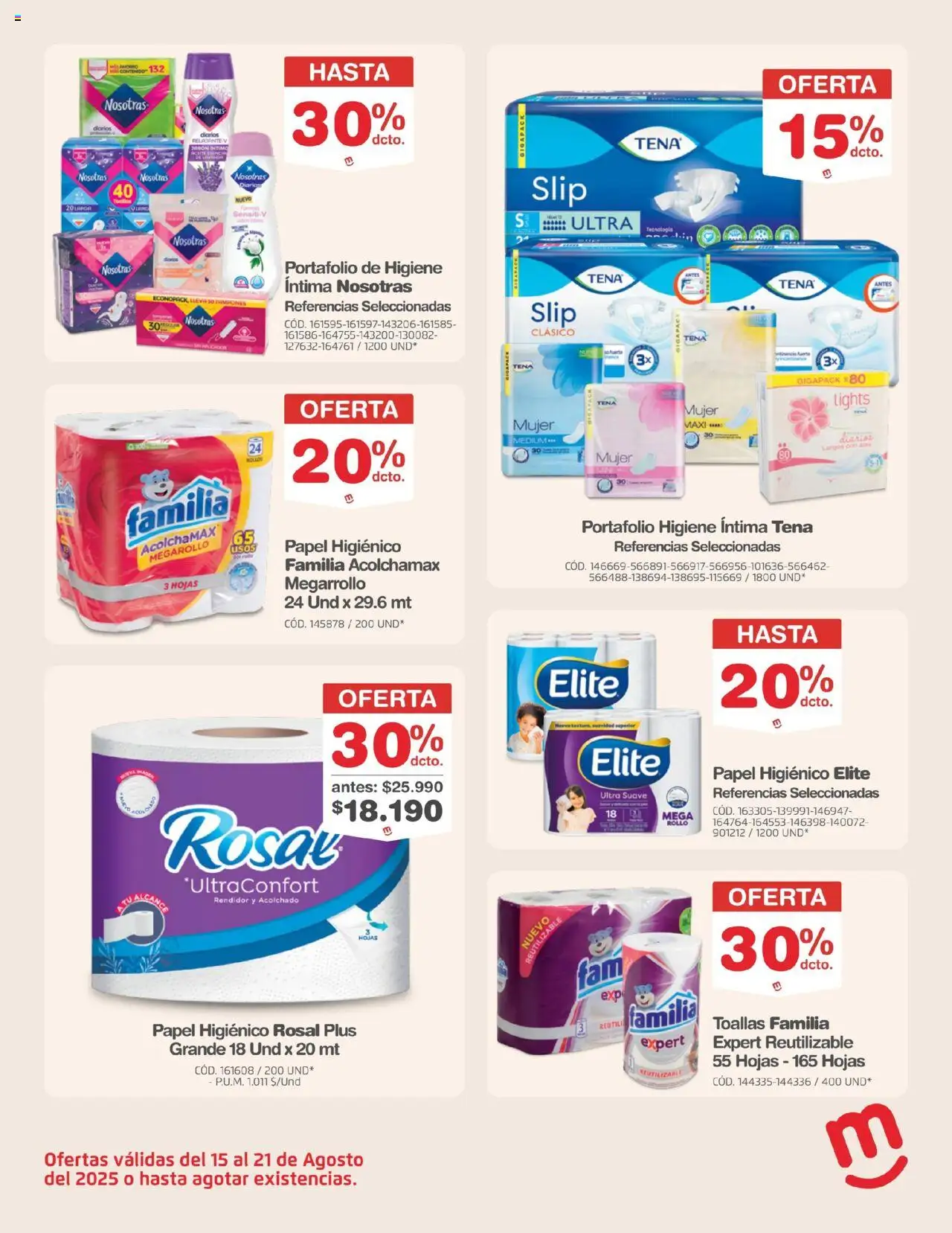 Makro revista - valida desde el 15.08.2025 | Página: 26 | Productos: Toallas, Papel higiénico