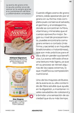 Vista previa de Kirkland Signature Hojuelas de avena de grano entero, 4.5 kg, Hojuelas de avena de grano entero, 4.5 kg, nuevo folleto de la tienda, válido en México a partir del 01.03.2026 | Página: 80
