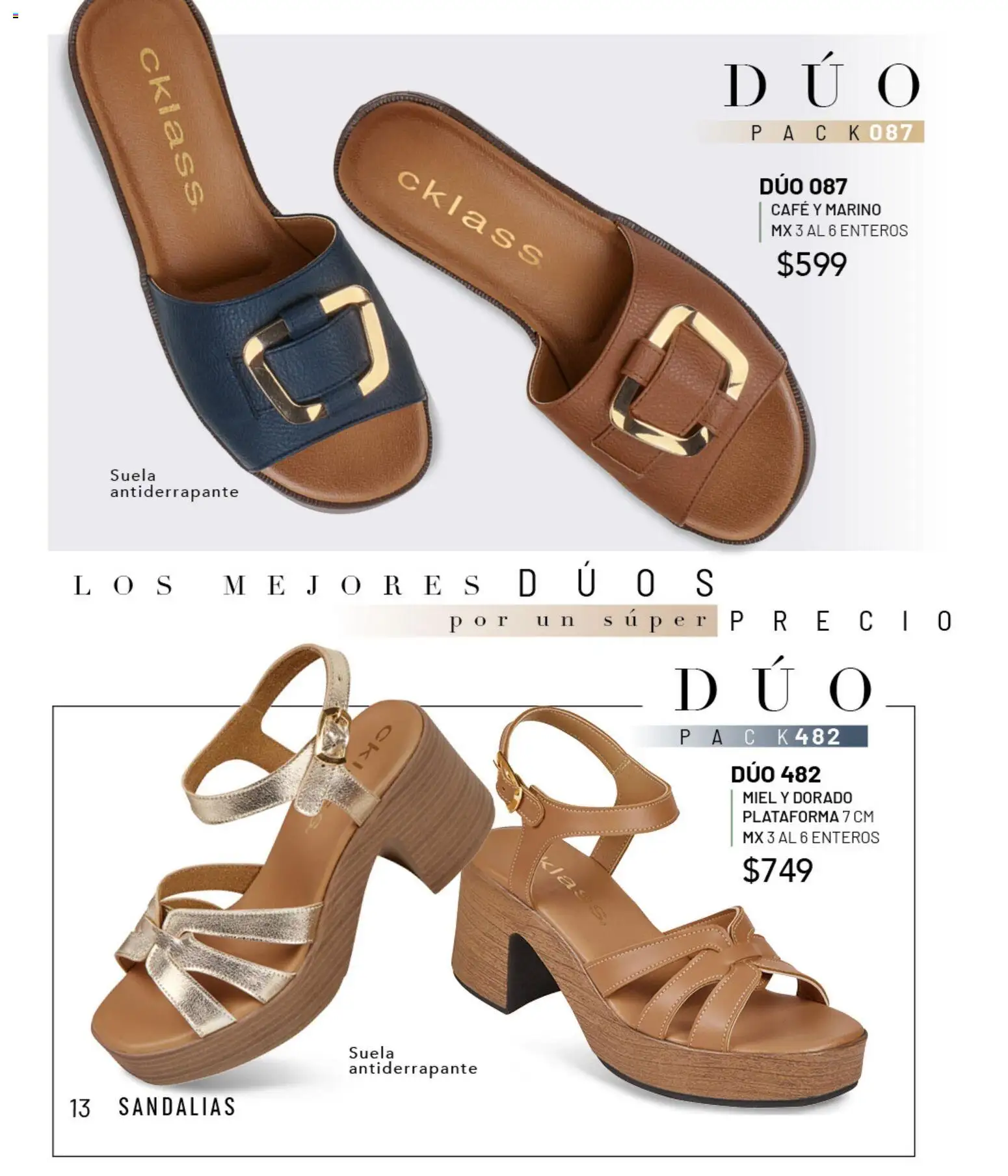 Nuevas ofertas de Cklass válidas en toda la República Mexicana desde el 02.01.2026. ¡Encuentra las mejores ofertas en Cklass catálogo Casuales! | Página: 73 | Productos: Café, Sandalias