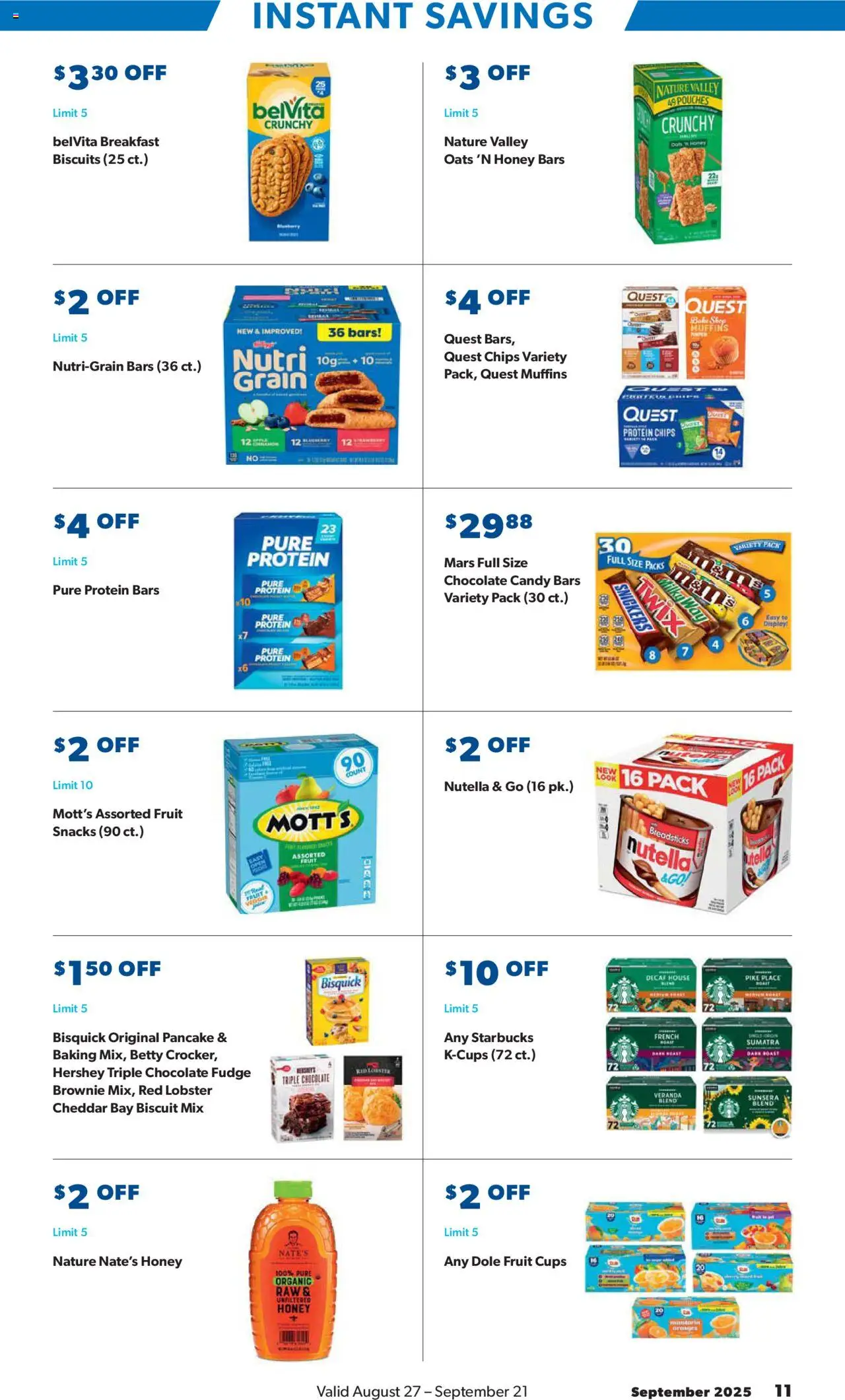 Sam's Club Instant Savings Book September - valid from 27.08.2025 | Page: 11 | Products: Box, Chocolate, Chips
