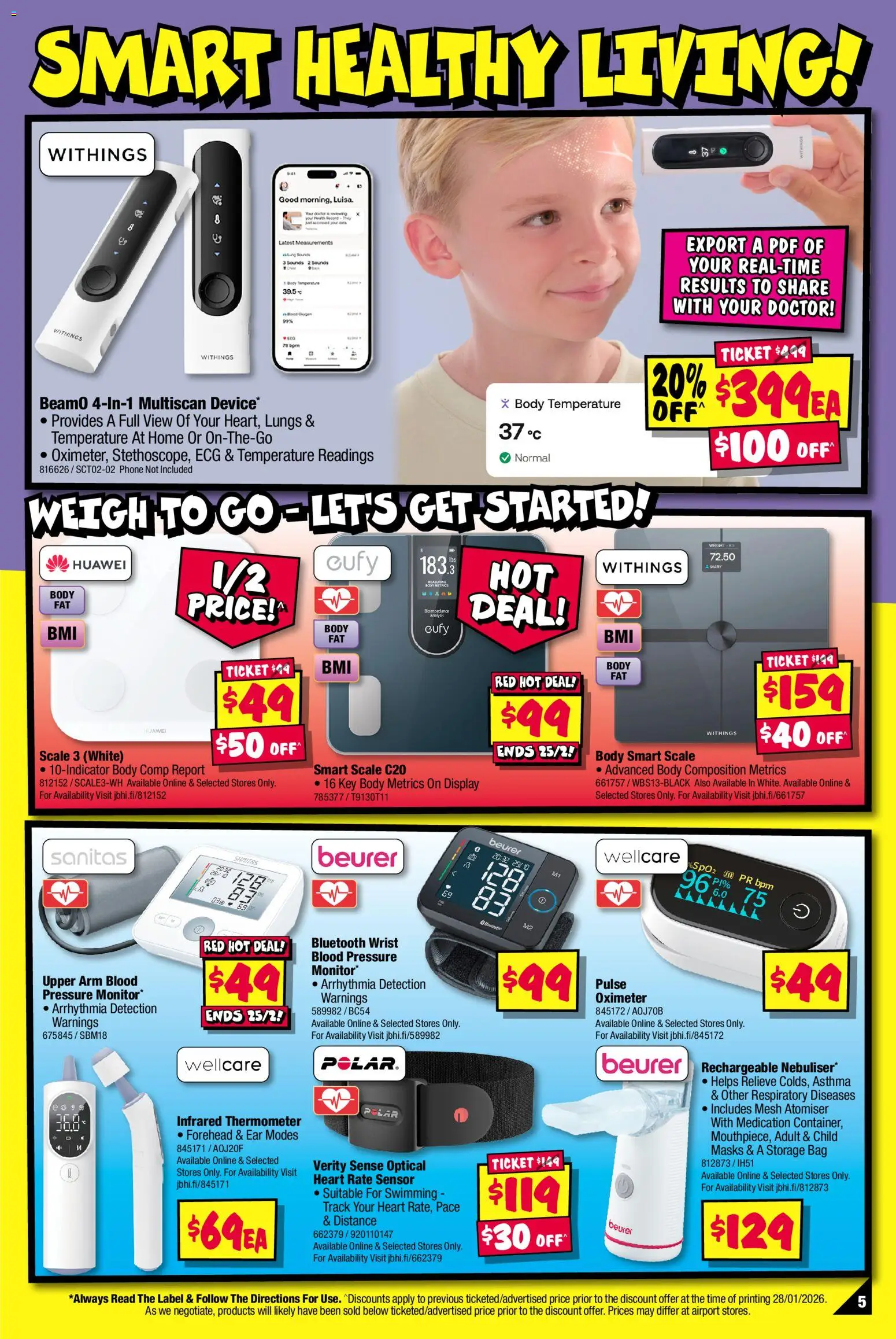 JB Hi-Fi catalogue - valid from 12.02.2026 | Page: 5 | Products: Phone, Scale, Weight, Thermometer
