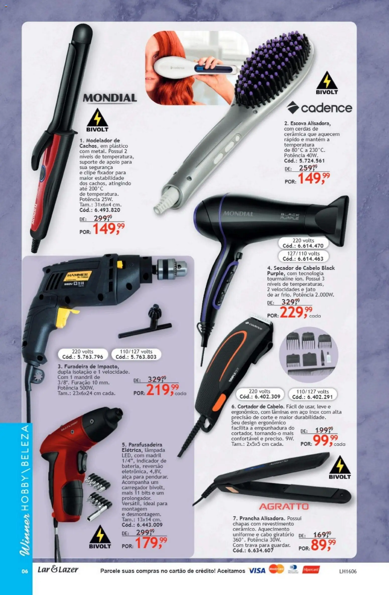 Quatro Estações Folheto - válido de 01.01.2026 | Página: 6 | Produtos: Prancha, Escova, Parafusadeira, Cortador