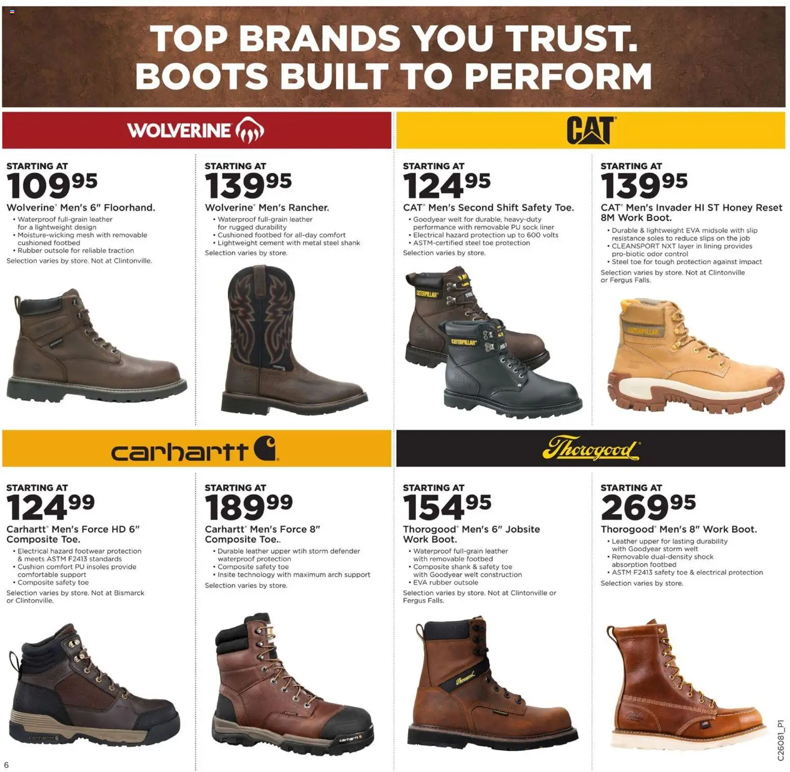 Mills Fleet Farm Weekly Ad - valid from 16.02.2026 | Page: 7 | Products: Cushion, Boots, Shock