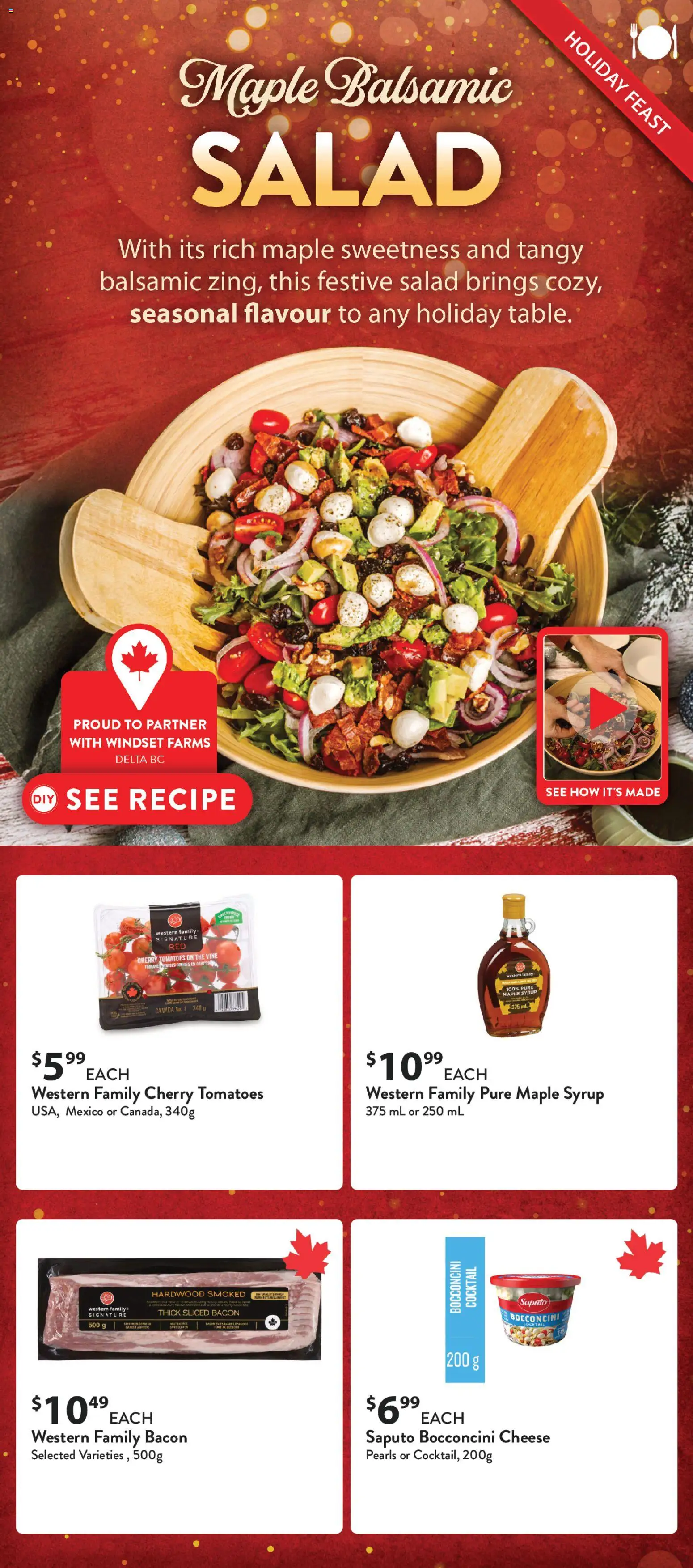 Save on foods flyer valid from 18.12.2025 | Page: 5 | Products: Salad, Cheese, Tomatoes