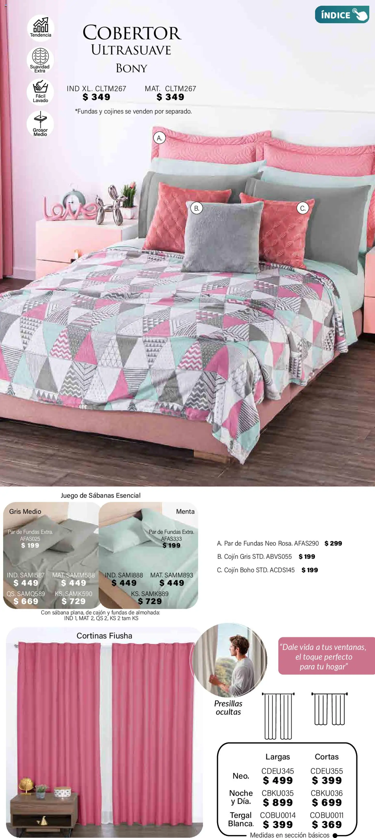 Nuevas ofertas de Colchas Concord válidas en toda la República Mexicana desde el 01.11.2025. ¡Encuentra las mejores ofertas en Colchas Concord Buen Fin! | Página: 405 | Productos: Juego, Almohada, Sabanas, Cortinas