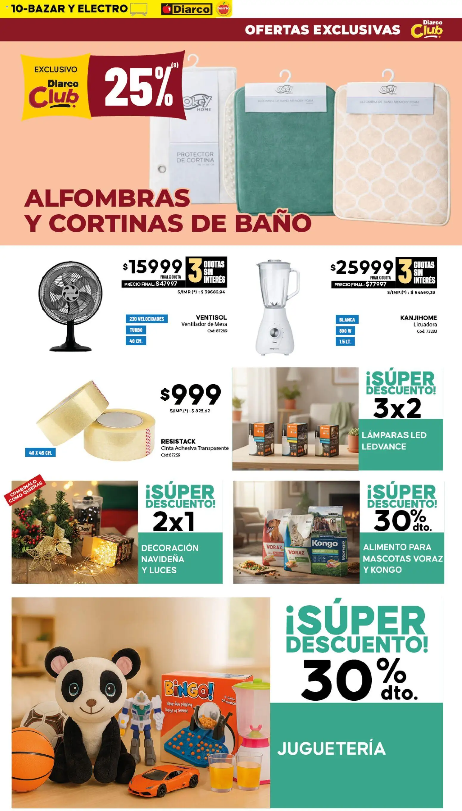 Diarco - Ofertas Diarco Barrio │ válido desde el 29.12.2025 | Página: 10 | Productos: Ventilador, Cortinas, Alfombra de baño, Baño