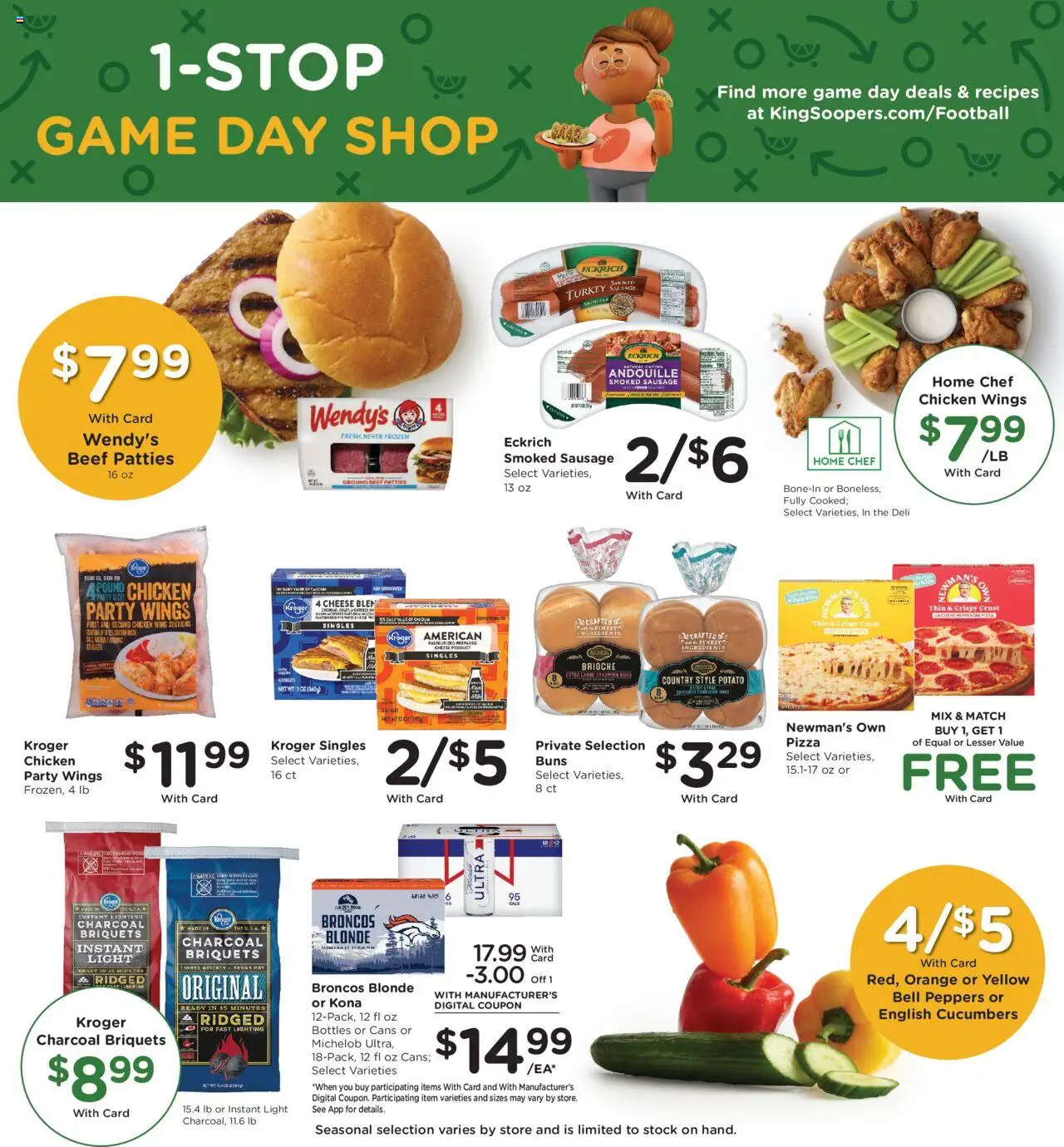 King Soopers Weekly Ad - valid from 01.10.2025 | Page: 9 | Products: Peppers, Pizza, Beef, Sausage