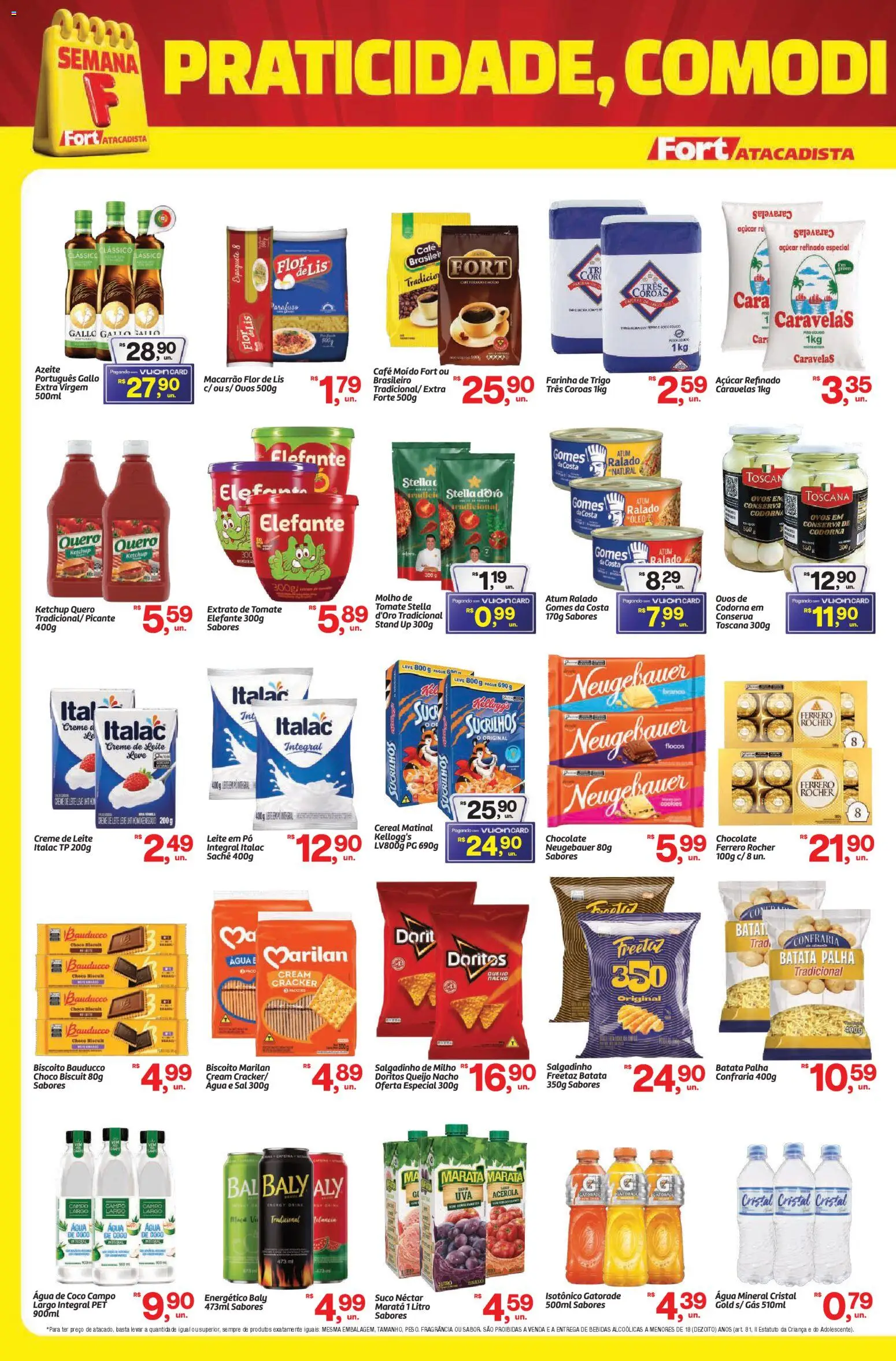 Fort Atacadista Folheto - válido de 06.12.2025 | Página: 2 | Produtos: Gatorade, Leite, Ferrero Rocher, Sal