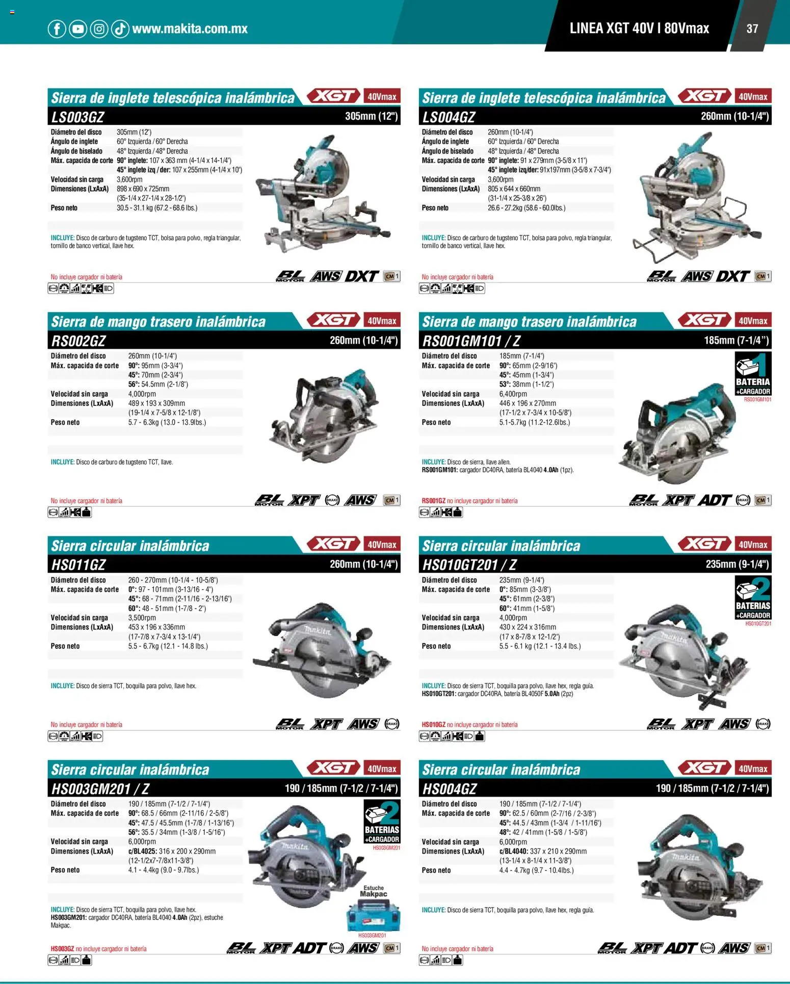 Nuevas ofertas de Makita válidas en toda la República Mexicana desde el 01.01.2024. ¡Encuentra las mejores ofertas en Makita catálogo General! | Página: 37 | Productos: Bolsa, Tornillo, Cargador, Banco