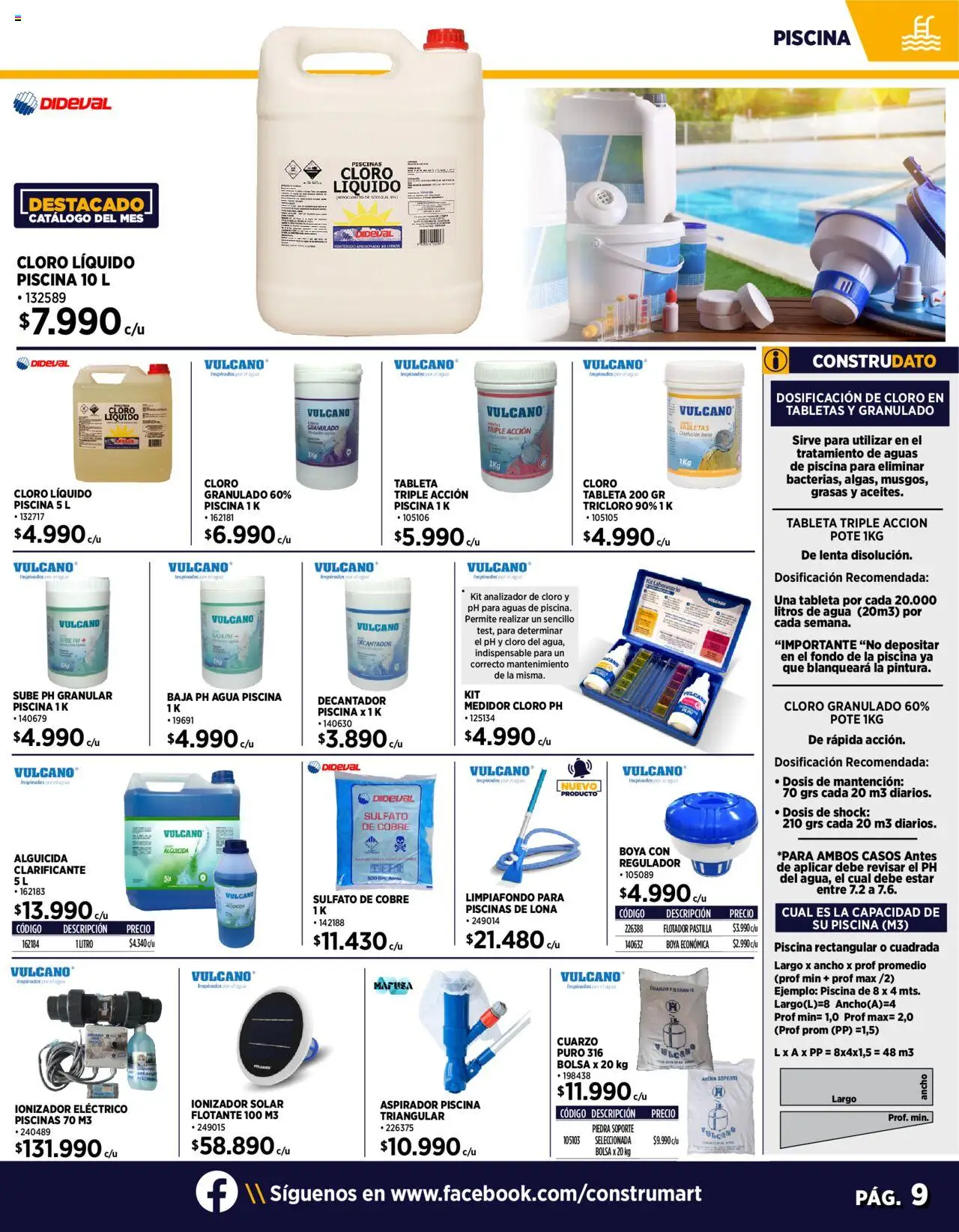 Construmart ofertas  │ válido desde el 01.10.2025 | Página: 9 | Productos: Tableta, Agua, Bolsa, Cloro