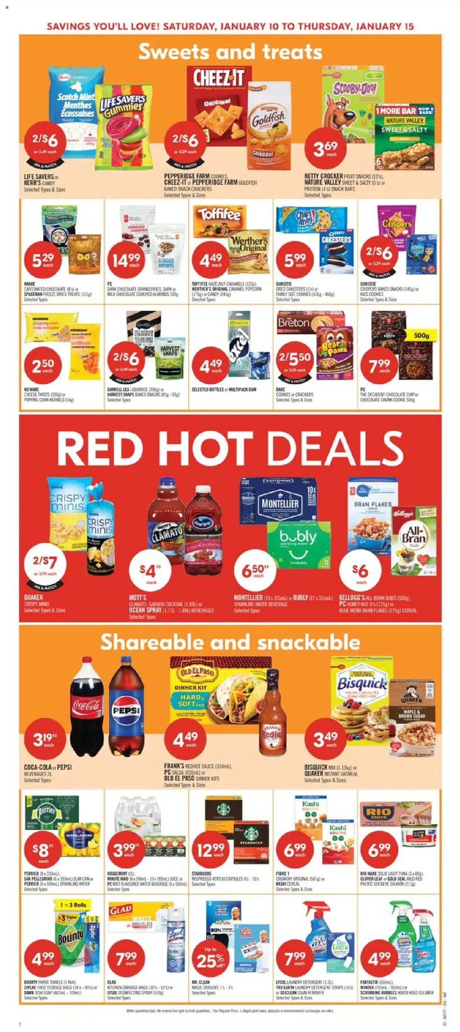 Shoppers flyer valid from 09.01.2026 | Page: 7 | Products: Stain remover, Detergent, Milk, Chocolate