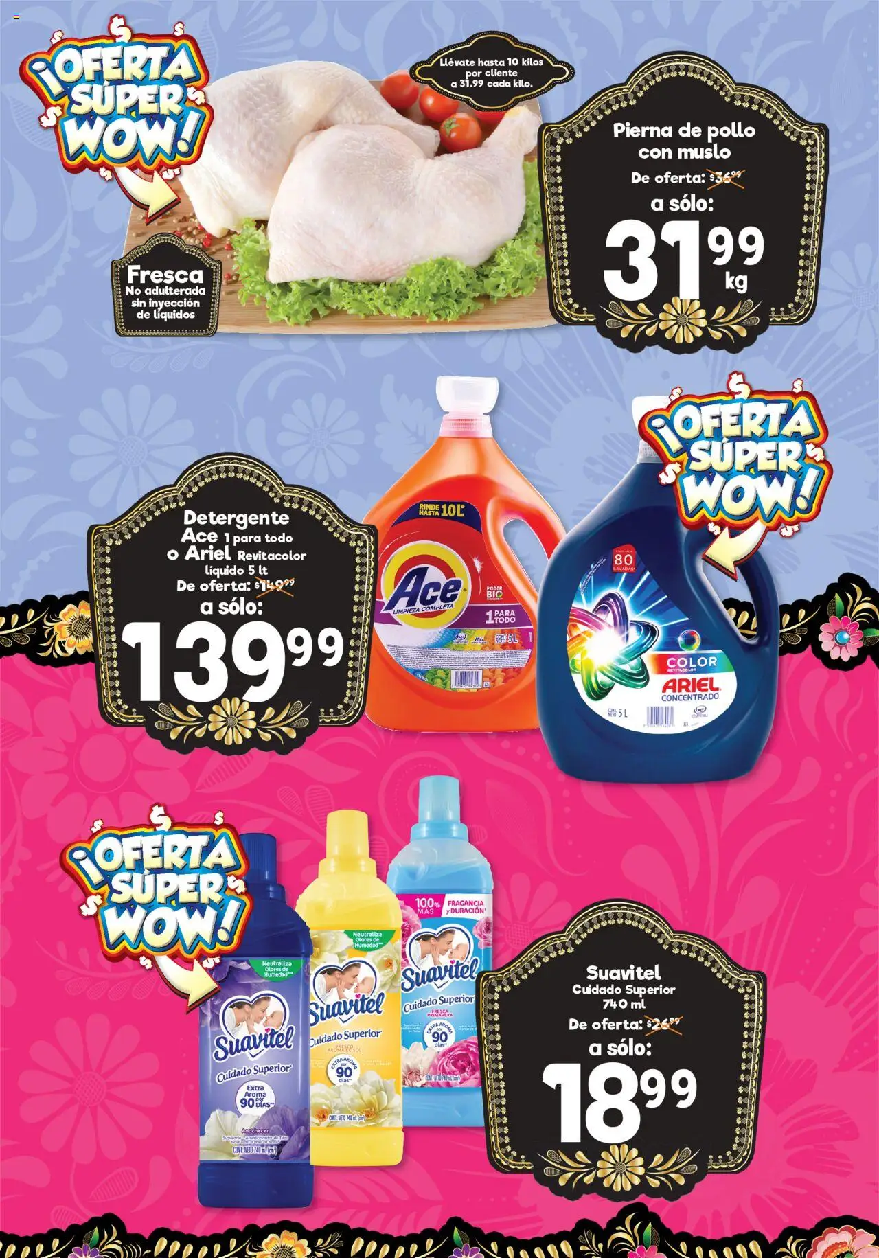 Nuevas ofertas de S-Mart válidas en toda la República Mexicana desde el 26.08.2025. ¡Encuentra las mejores ofertas en S-Mart - Folleto de Feria - Reynosa (y Rio Bravo)! | Página: 1 | Productos: Pollo, Detergente, Fragancia