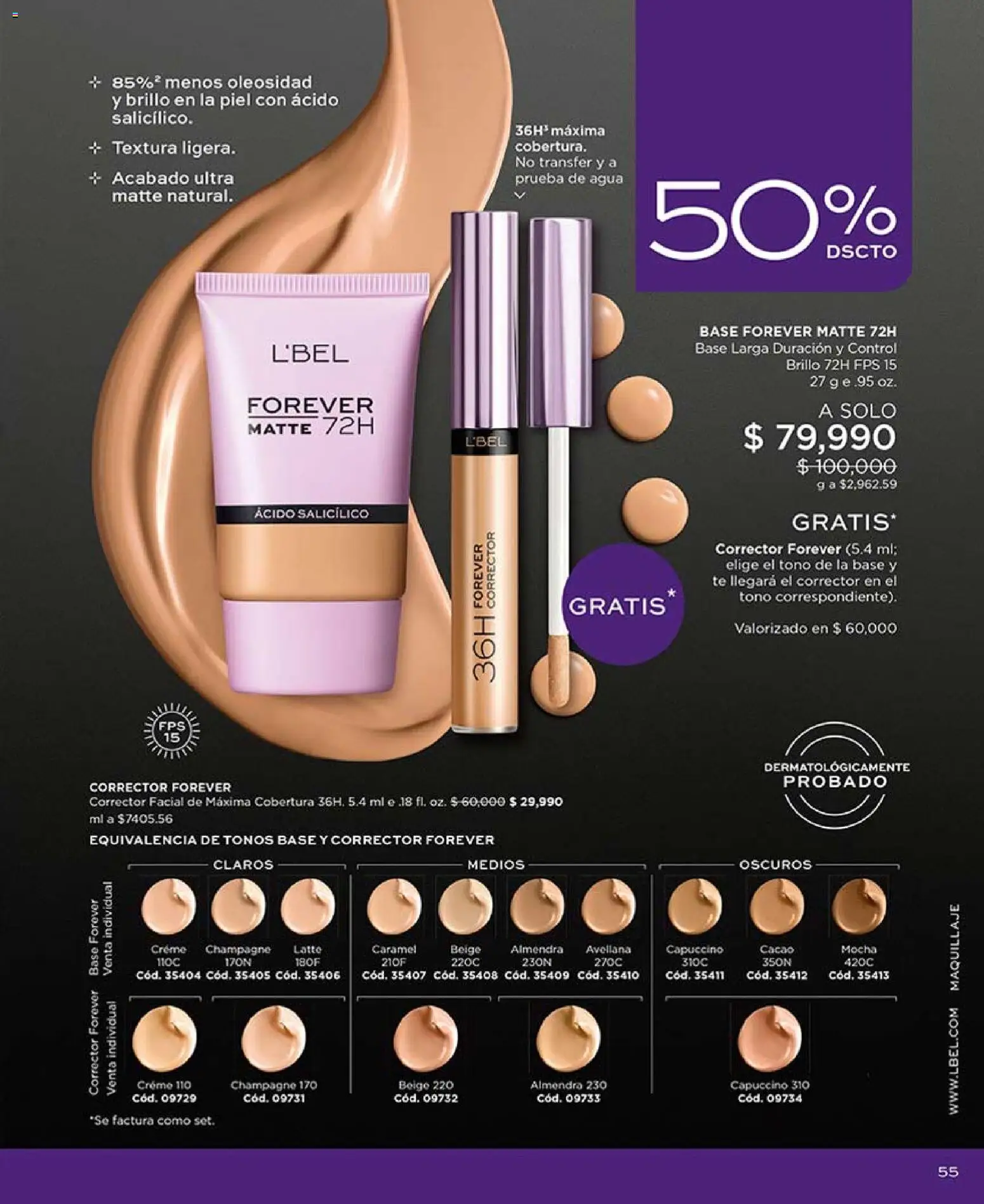 L'Bel revista - valida desde el 01.05.2026 | Página: 55 | Productos: Agua, Almendra, Maquillaje, Corrector