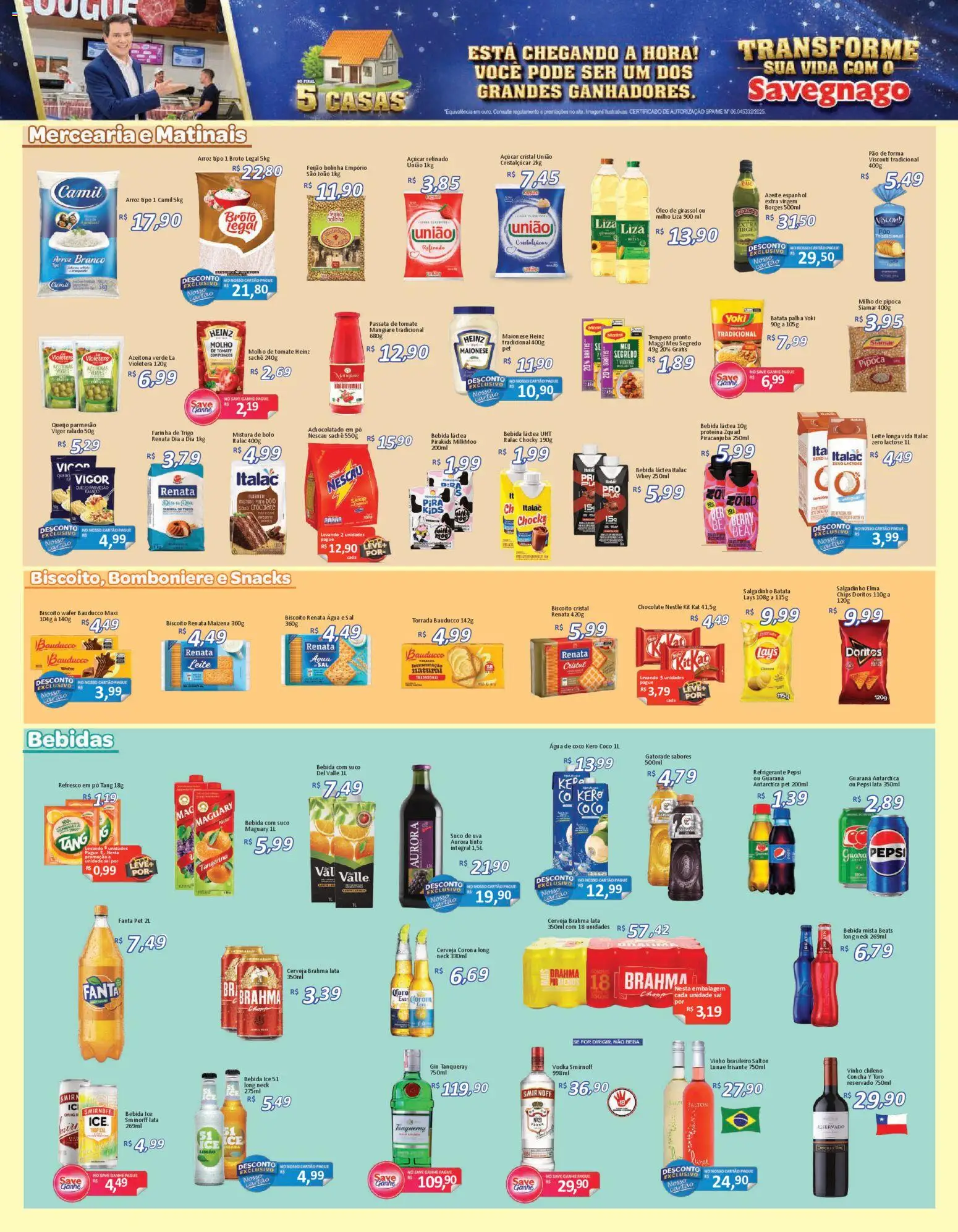 Savegnago Folheto - válido de 05.01.2026 | Página: 3 | Produtos: Achocolatado, Pão, Suco, Chá