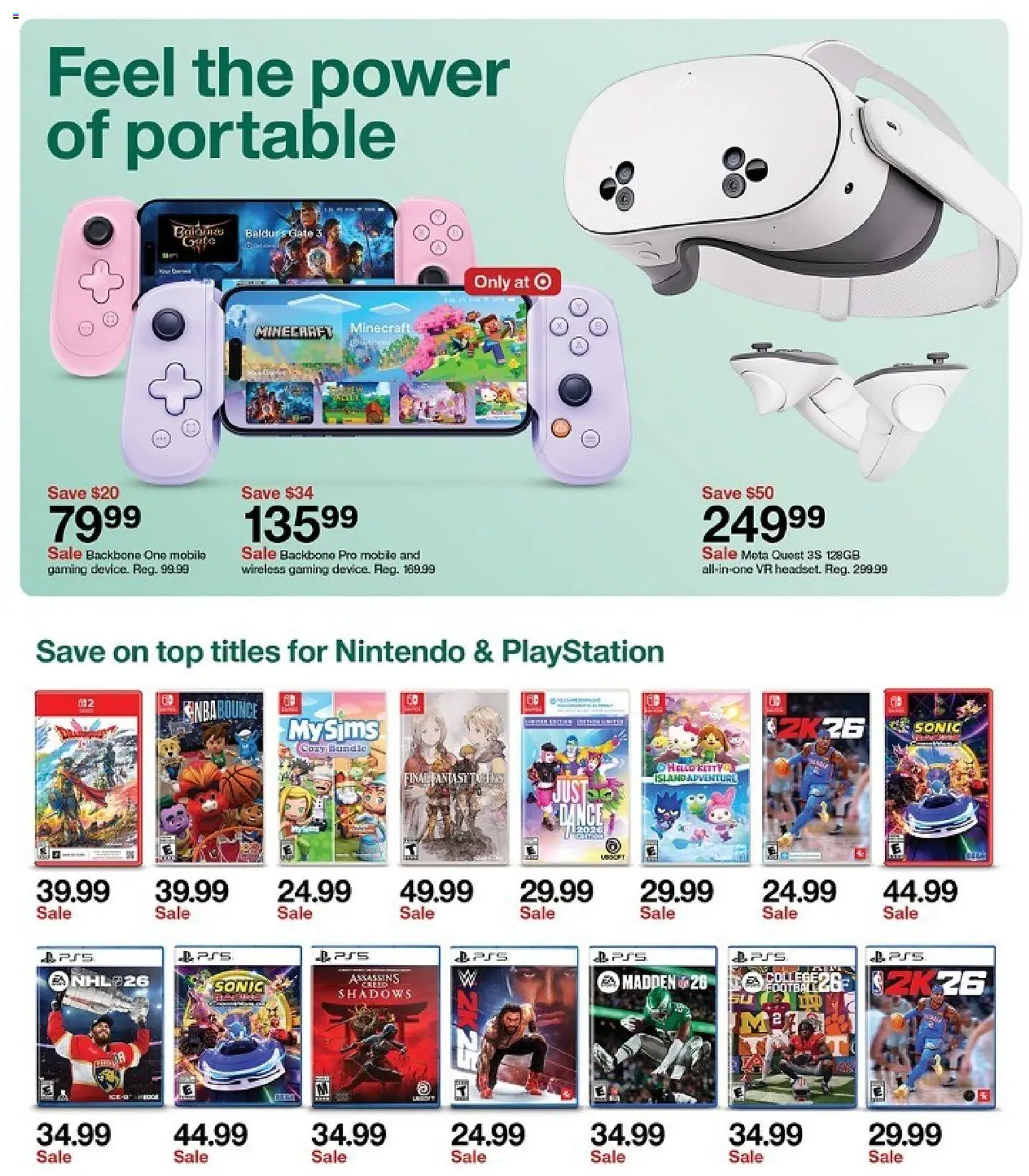 Target Weekly Ad - valid from 21.12.2025 | Page: 12 | Products: Playstation, Nintendo