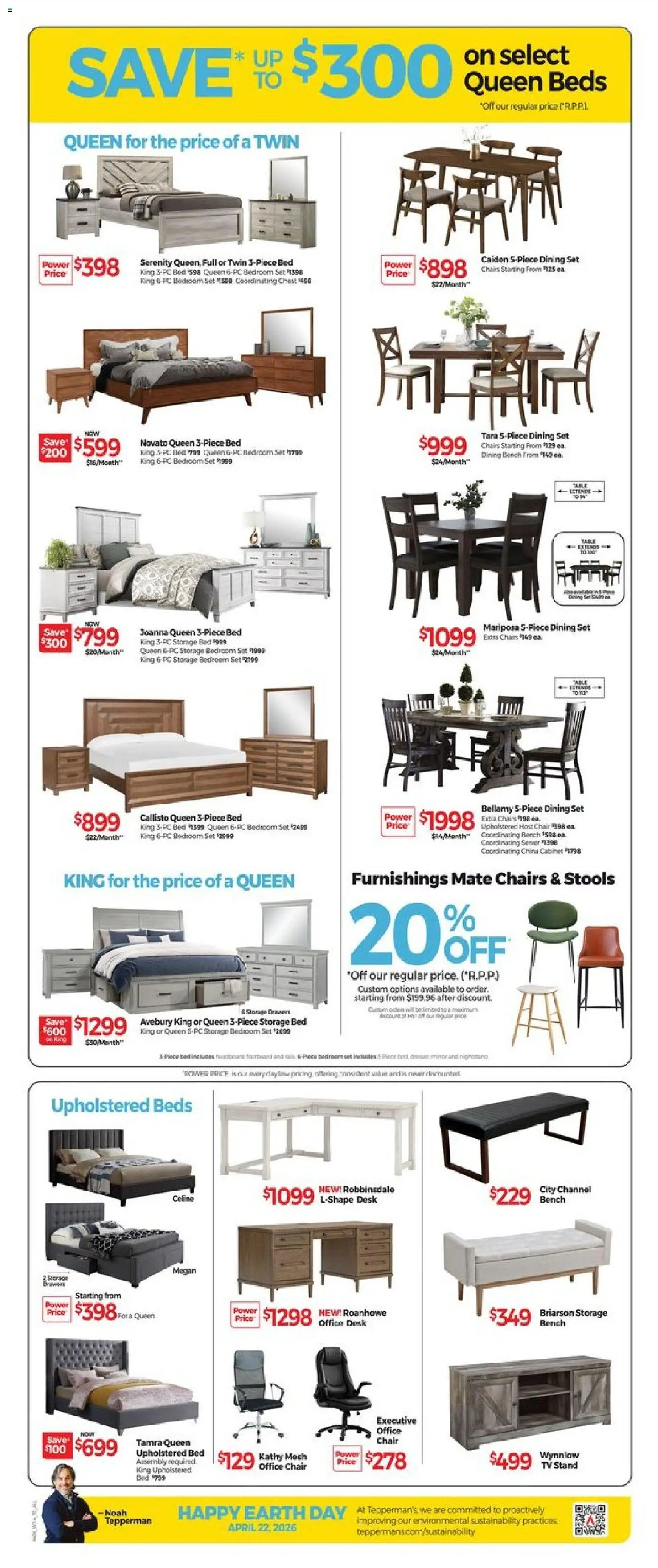 Tepperman's flyer valid from 24.04.2026 | Page: 4 | Products: PC, Tv, Chair, Cabinet