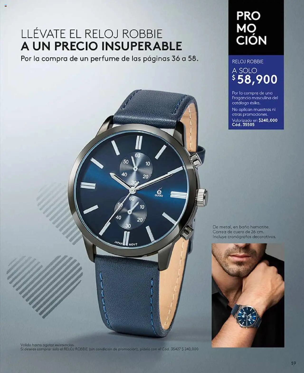 Ésika revista - valida desde el 29.07.2025 | Página: 59 | Productos: Reloj, Baño, Perfume, Fragancia