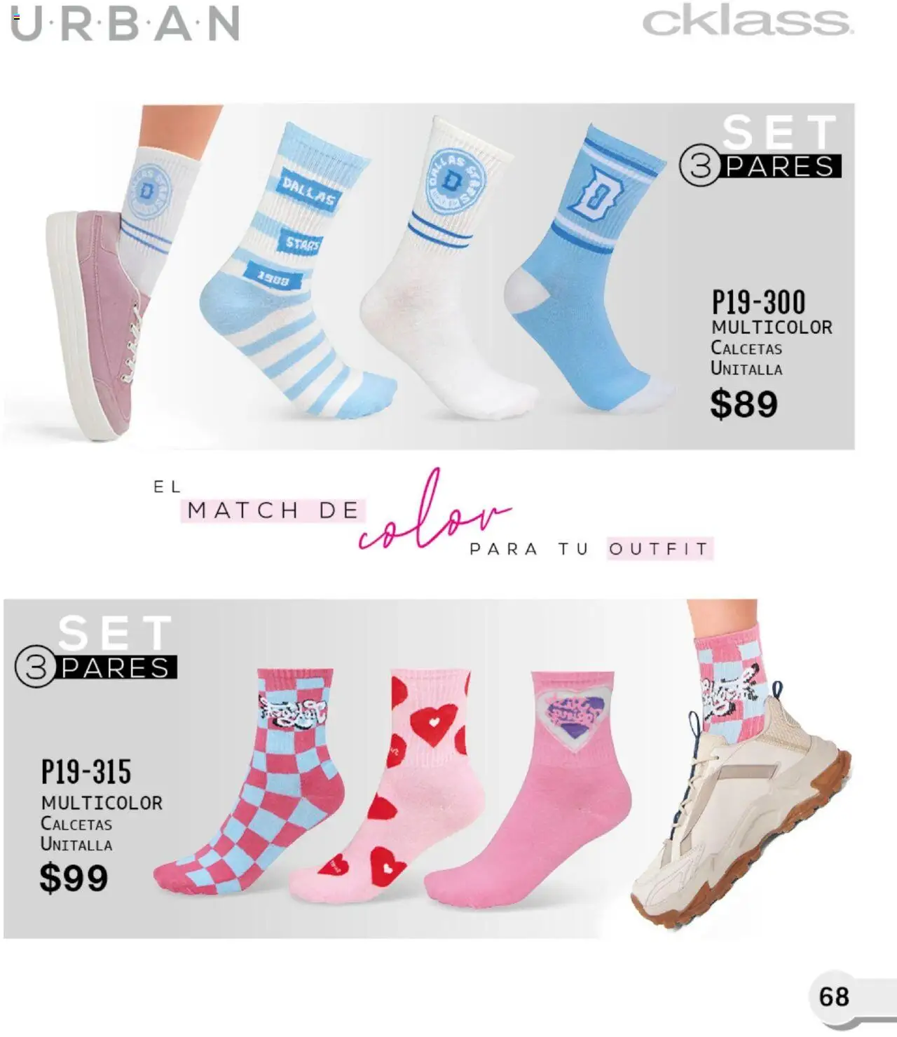 Nuevas ofertas de Cklass válidas en toda la República Mexicana desde el 16.09.2025. ¡Encuentra las mejores ofertas en Cklass - Catálogo Invierno Urban! | Página: 69 | Productos: Calcetas
