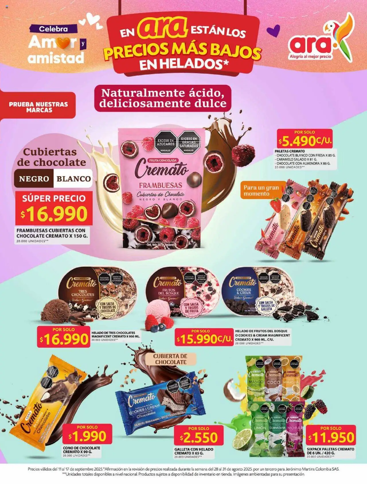 Ara revista - valida desde el 11.09.2025 | Página: 6 | Productos: Almendra, Guanábana, Chocolates, Coco
