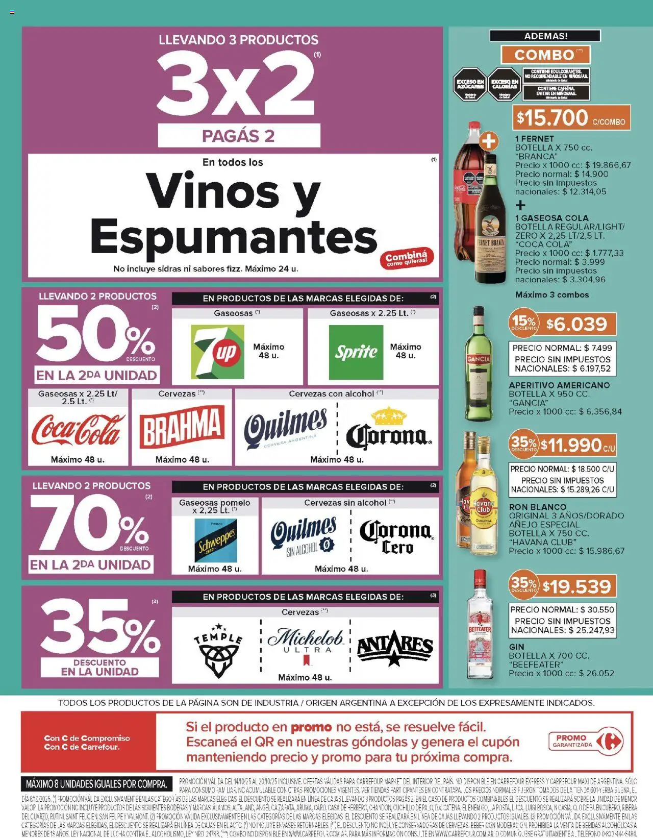 Carrefour ofertas - Catamarca │ válido desde el 14.10.2025 | Página: 36 | Productos: Caso, Botella, Gaseosa, Cerveza