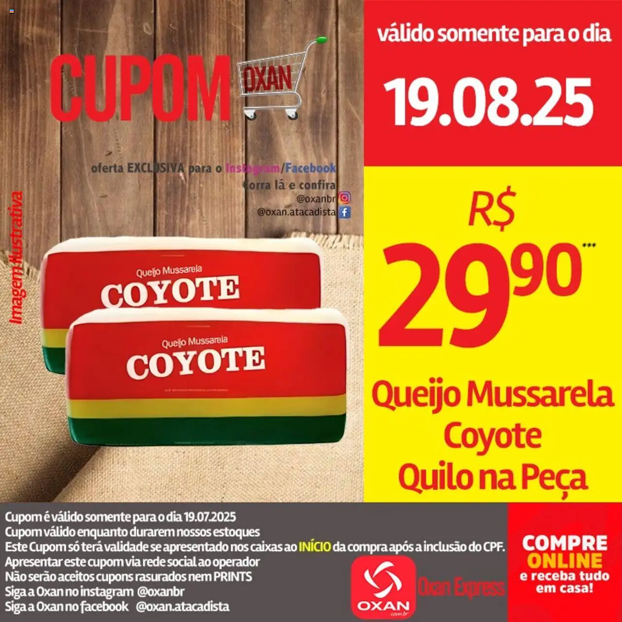 Oxan Atacadista Folheto - válido de 19.08.2025 | Página: 6 | Produtos: Queijo, Mussarela