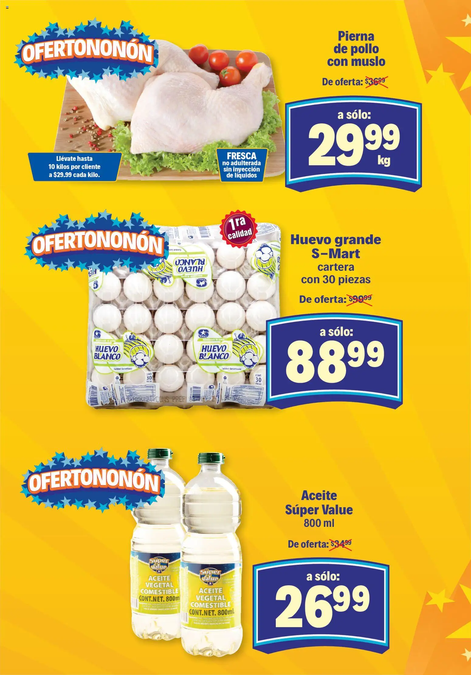 Nuevas ofertas de S-Mart válidas en toda la República Mexicana desde el 07.11.2025. ¡Encuentra las mejores ofertas en S-Mart folleto Ofertas de Feria Nuevo Laredo! | Página: 1 | Productos: Pollo, Huevo, Aceite