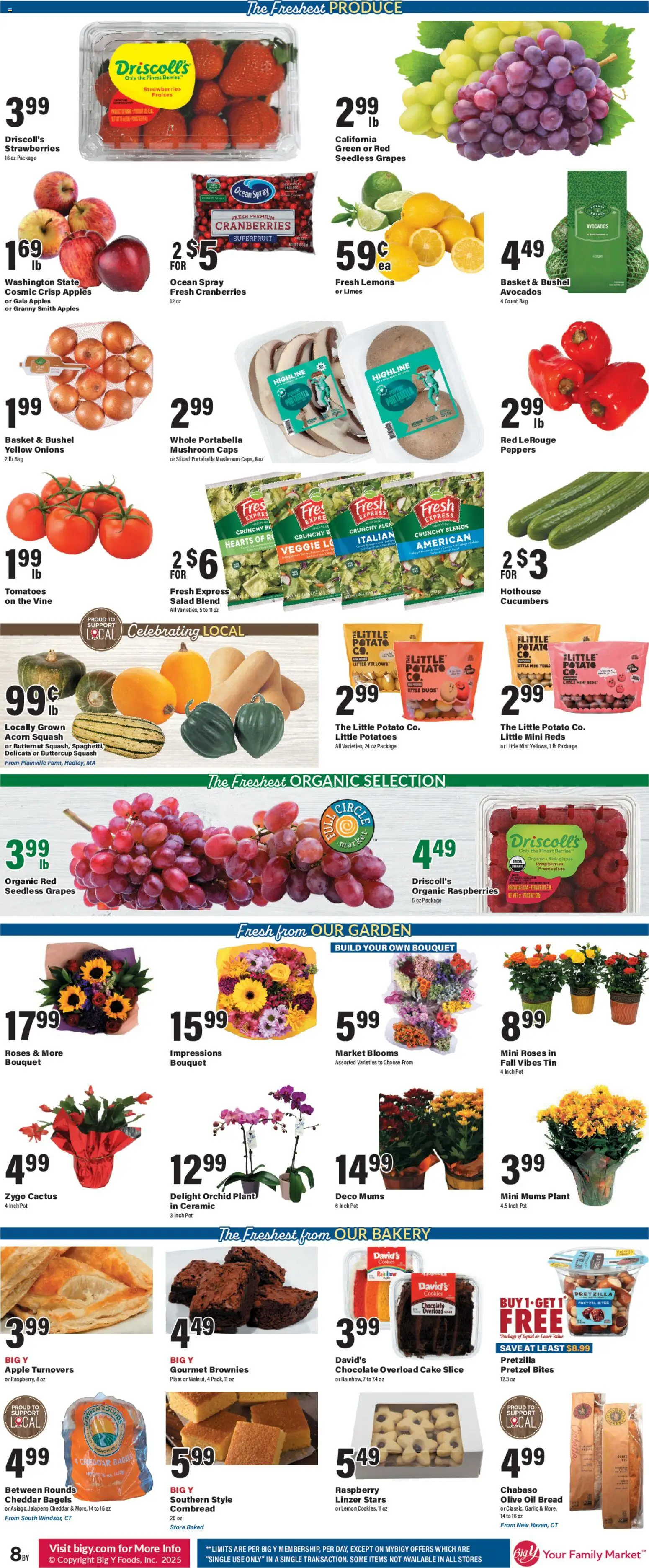 Big Y Weekly Ad - valid from 30.10.2025 | Page: 12 | Products: Peppers, Basket, Bread, Cookies