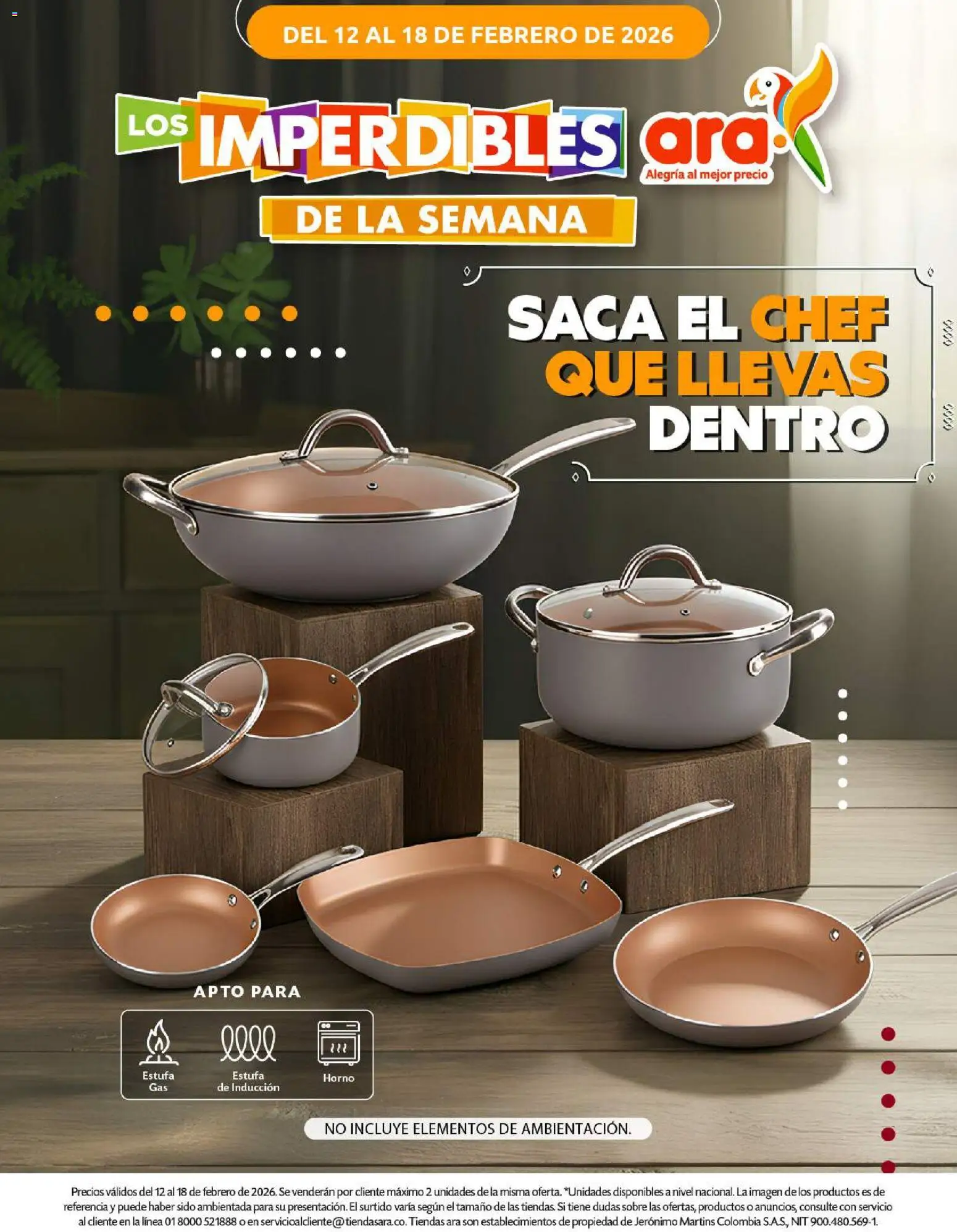 Ara revista - valida desde el 12.02.2026 | Página: 1 | Productos: Estufa, Horno, Sobre