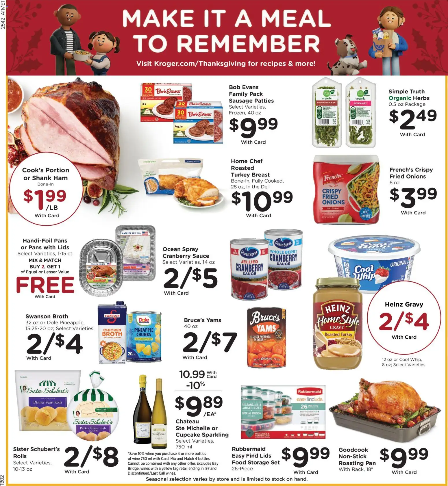 Kroger Black Friday - valid from 19.11.2025 | Page: 4 | Products: Ham, Wine, Pineapple, Potatoes