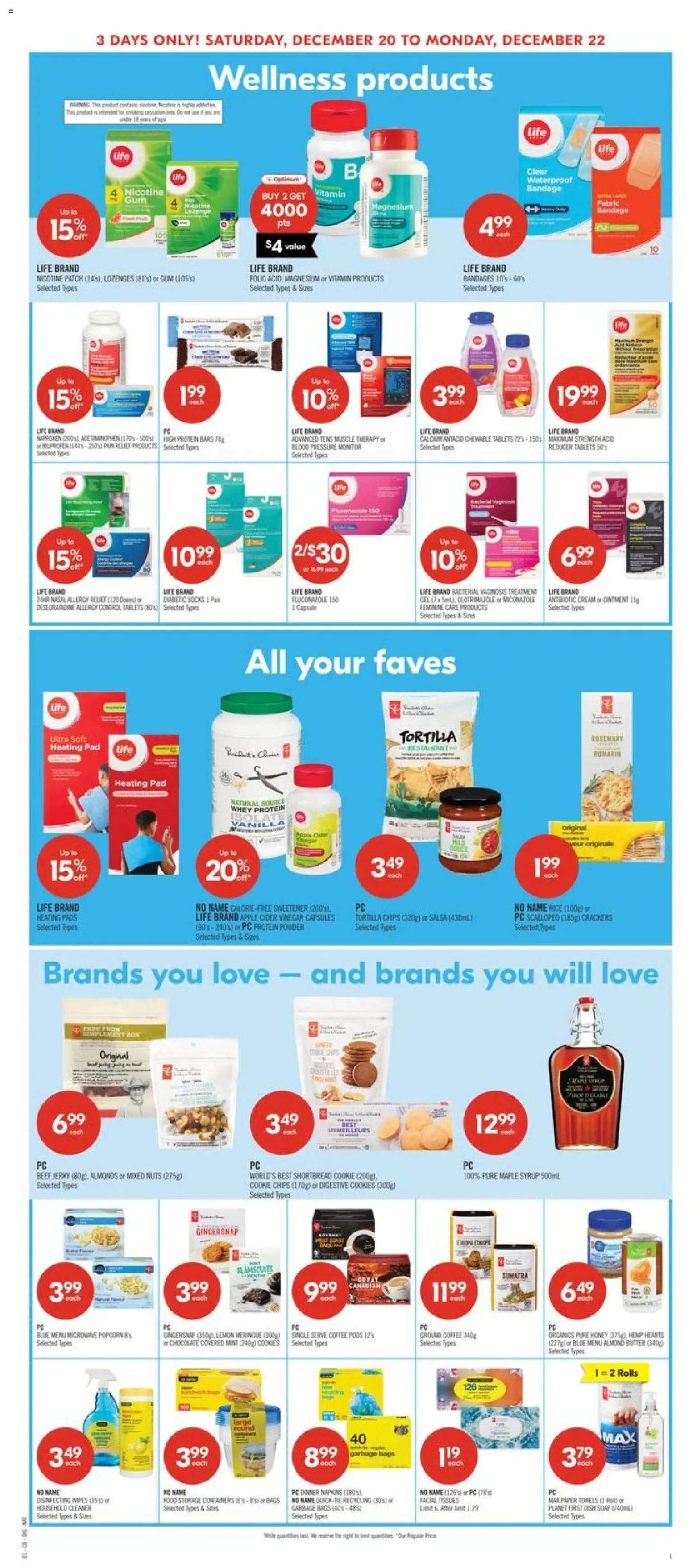 Shoppers flyer valid from 20.12.2025 | Page: 10 | Products: Beef, PC, Butter, Chocolate