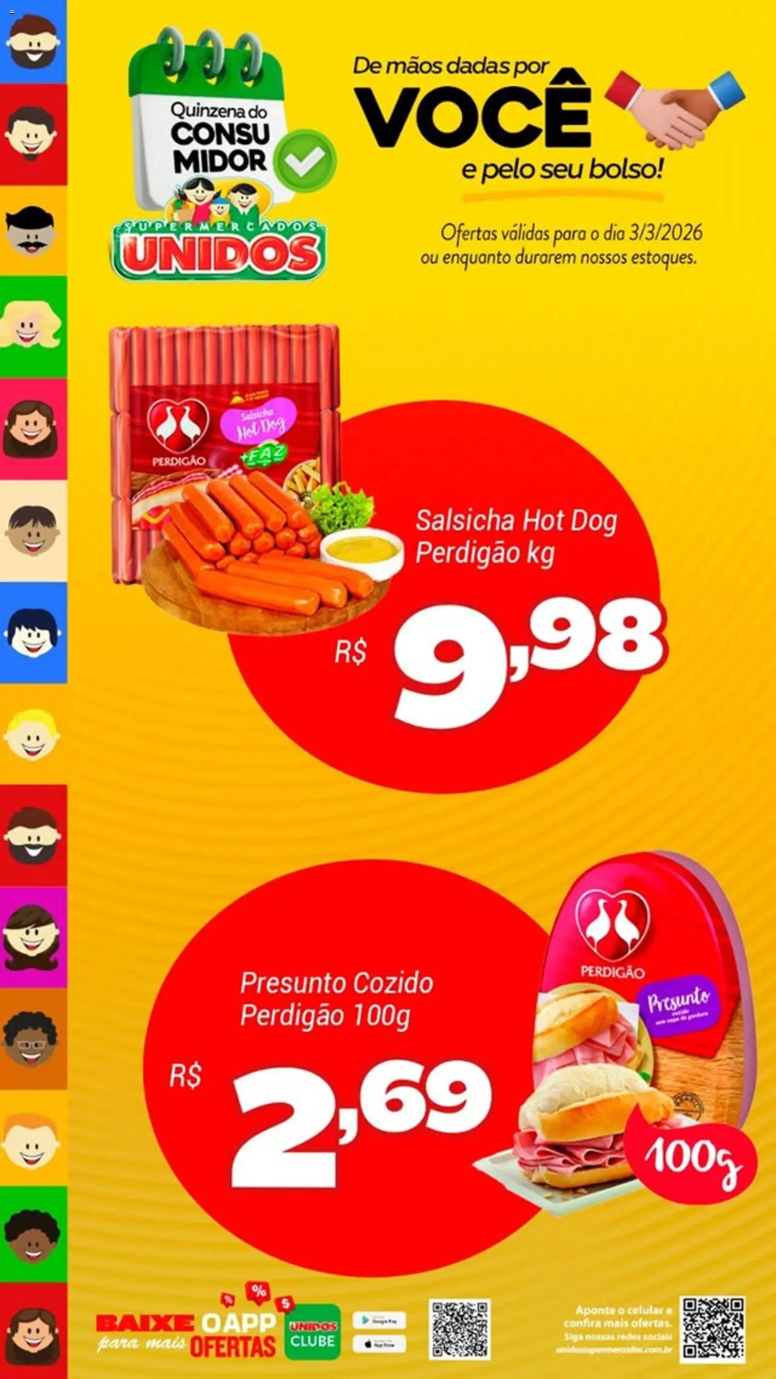 Supermercados Unidos Folheto - válido de 03.03.2026 | Página: 4 | Produtos: Celular, Salsicha, Presunto