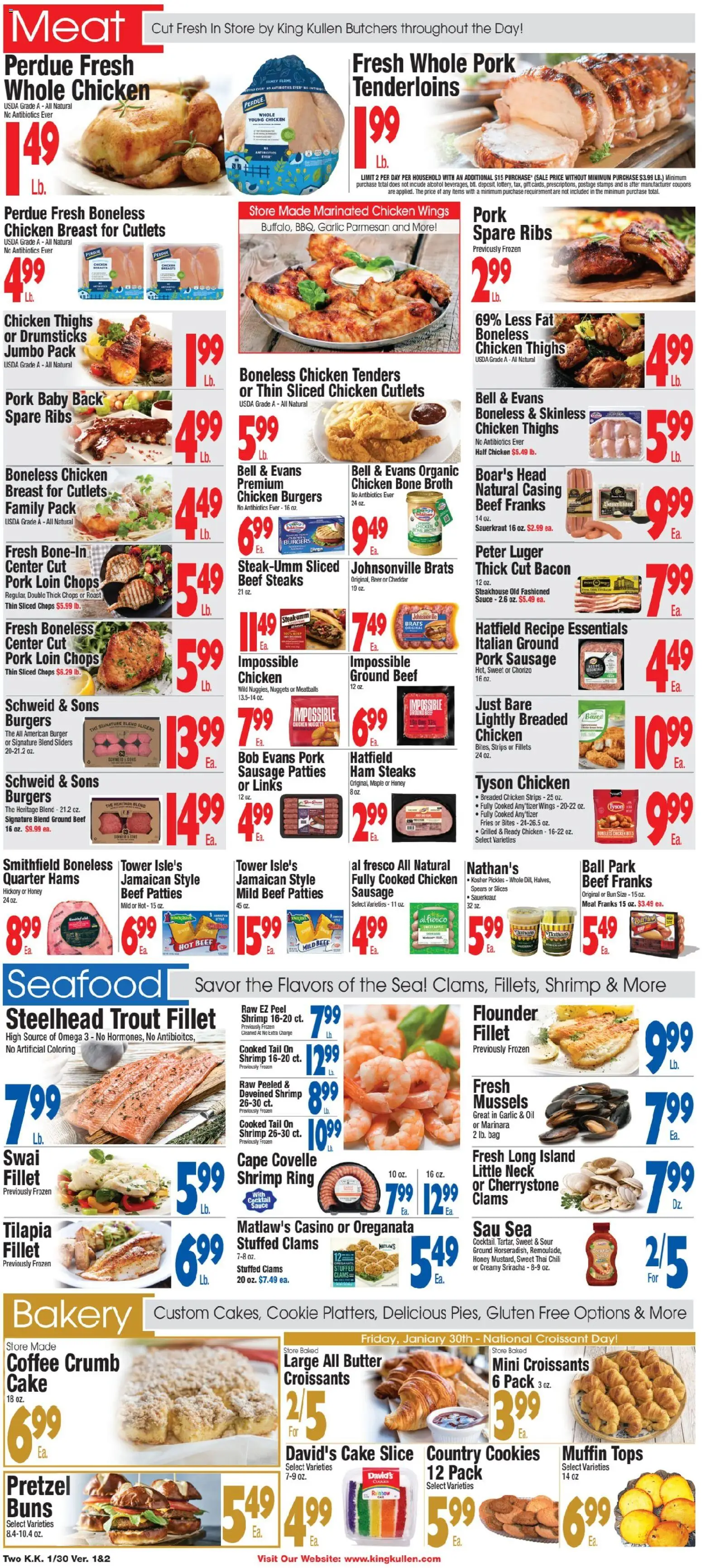 King Kullen Weekly Ad - valid from 30.01.2026 | Page: 2 | Products: Bakery, Coffee, Ham, Cookies