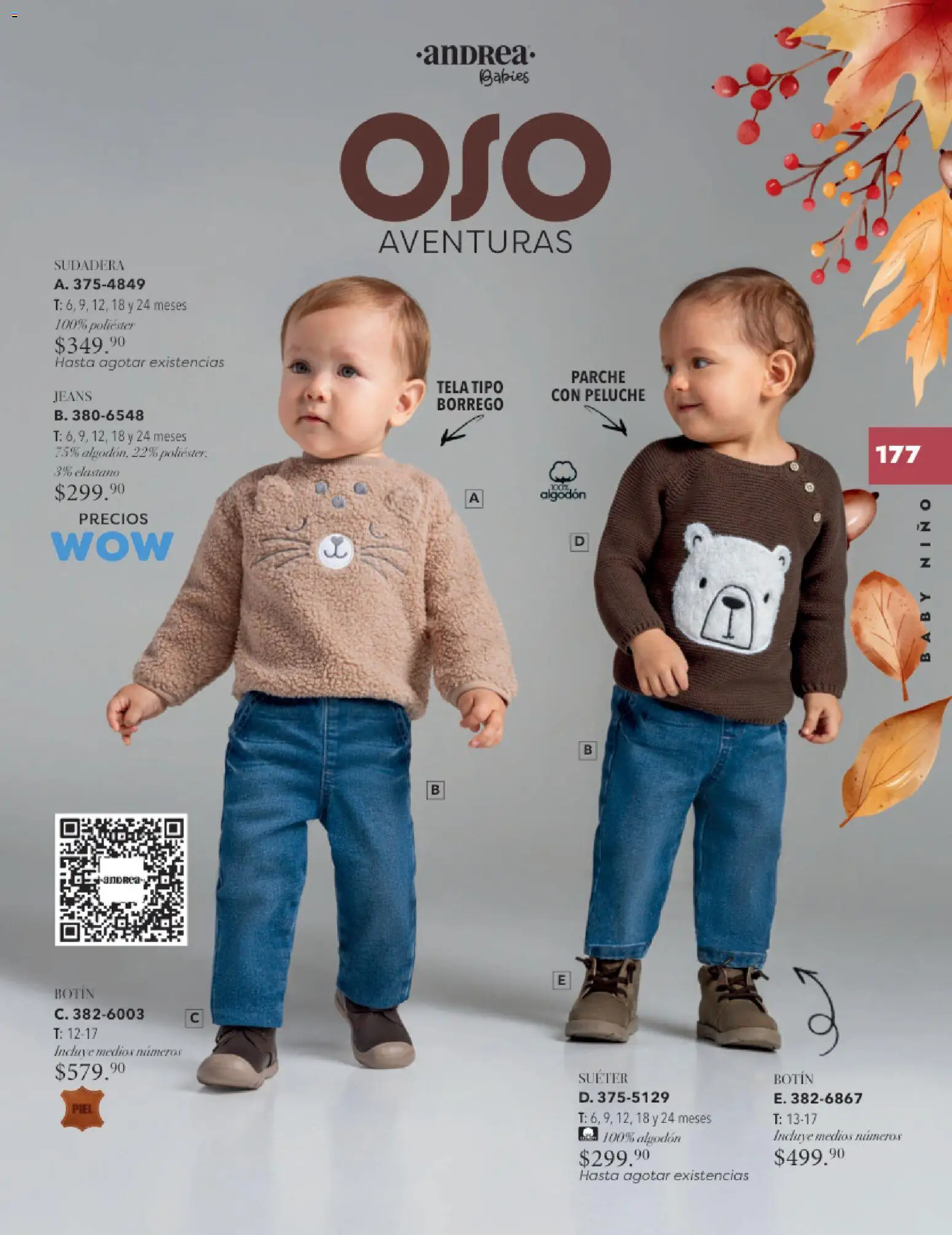 Nuevas ofertas de Andrea válidas en toda la República Mexicana desde el 26.11.2025. ¡Encuentra las mejores ofertas en Andrea catálogo Infantil Baby otoño 2025! | Página: 53 | Productos: Suéter, Algodón, Sudadera, Botín