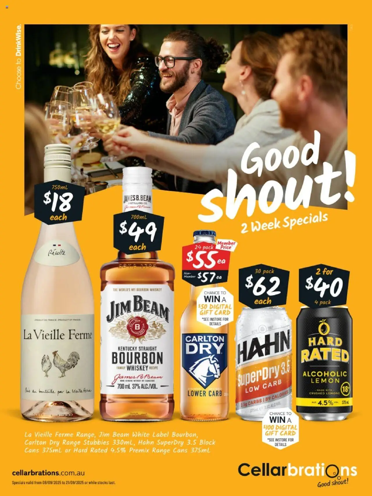 Cellarbrations catalogue - valid from 08.09.2025 | Page: 1 | Products: Bourbon, Whiskey, Lemon, Digital