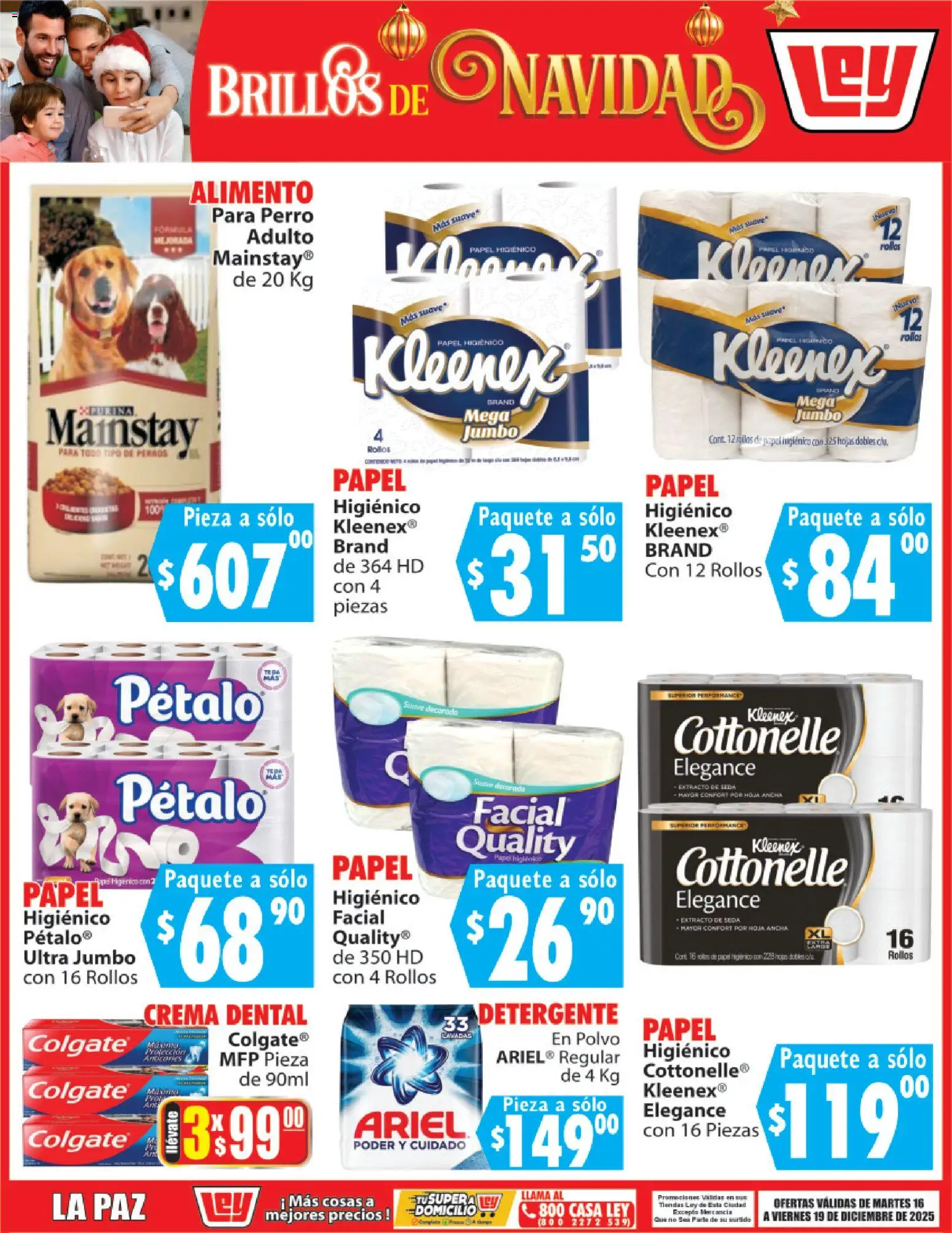 Nuevas ofertas de Casa Ley válidas en toda la República Mexicana desde el 16.12.2025. ¡Encuentra las mejores ofertas en Casa Ley folleto Brillos de Navidad! | Página: 5 | Productos: Detergente, Crema, Papel higiénico, Polvo