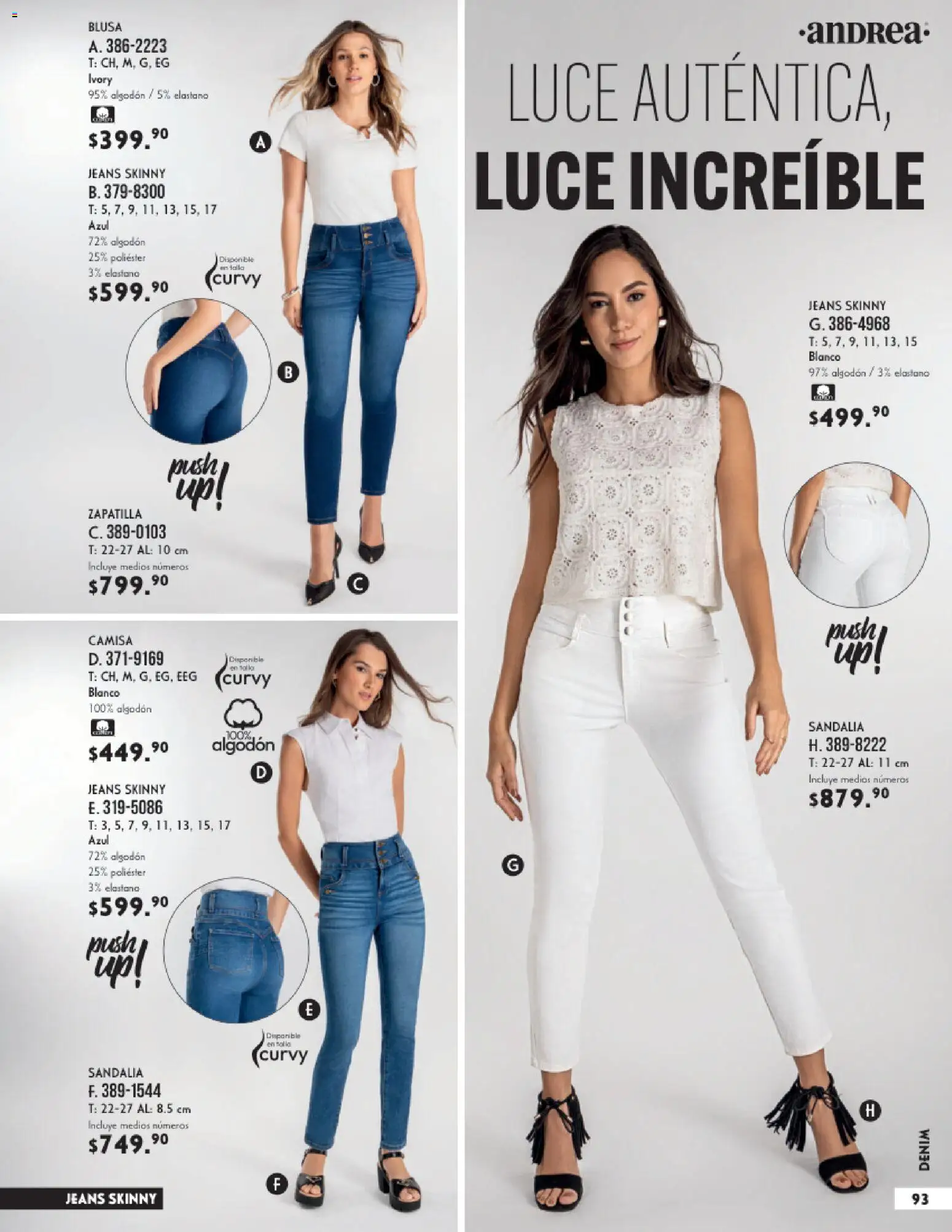 Nuevas ofertas de Andrea válidas en toda la República Mexicana desde el 25.01.2026. ¡Encuentra las mejores ofertas en Andrea catálogo Vestir! | Página: 93 | Productos: Blusa, Camisa, Algodón