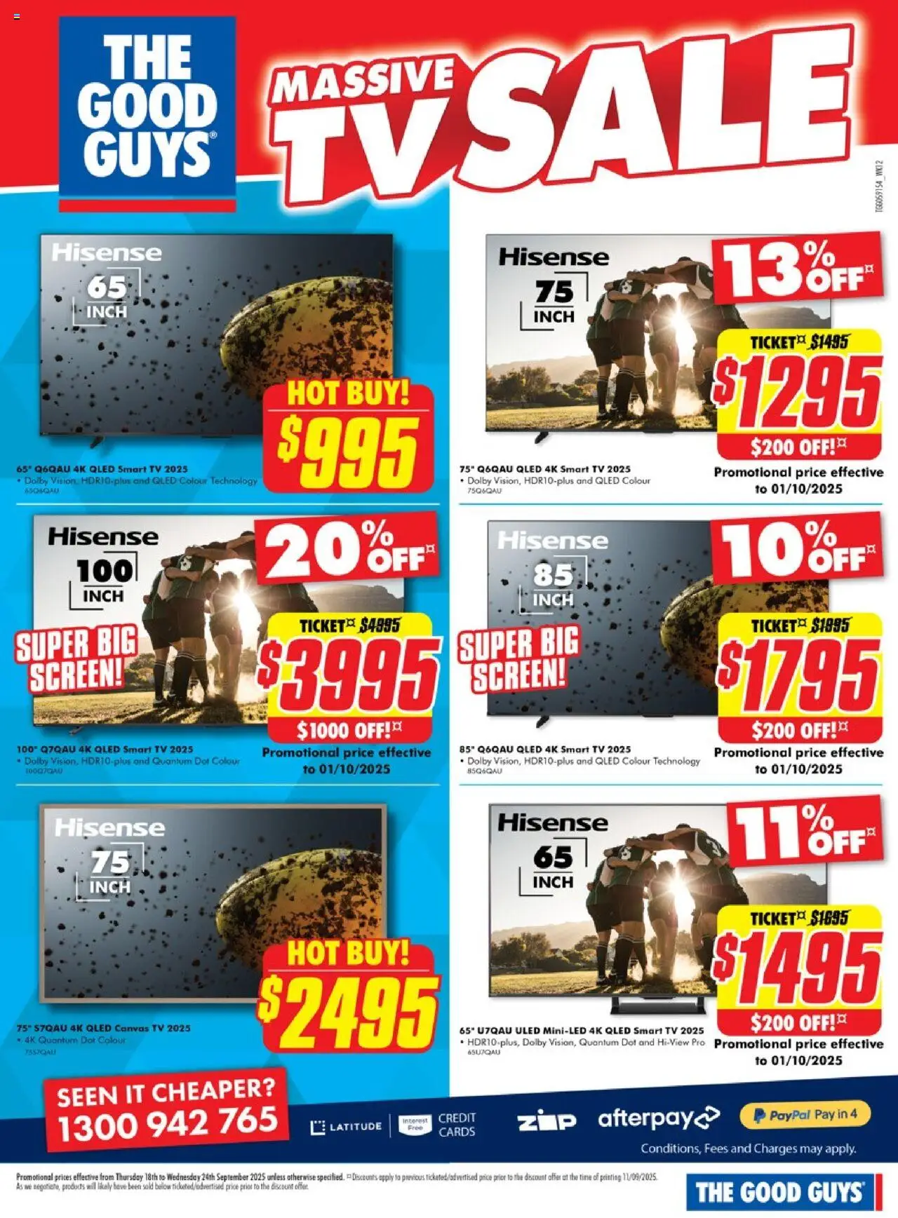 The Good Guys catalogue - valid from 17.09.2025 | Page: 4 | Products: Tv, Smart tv, Screen