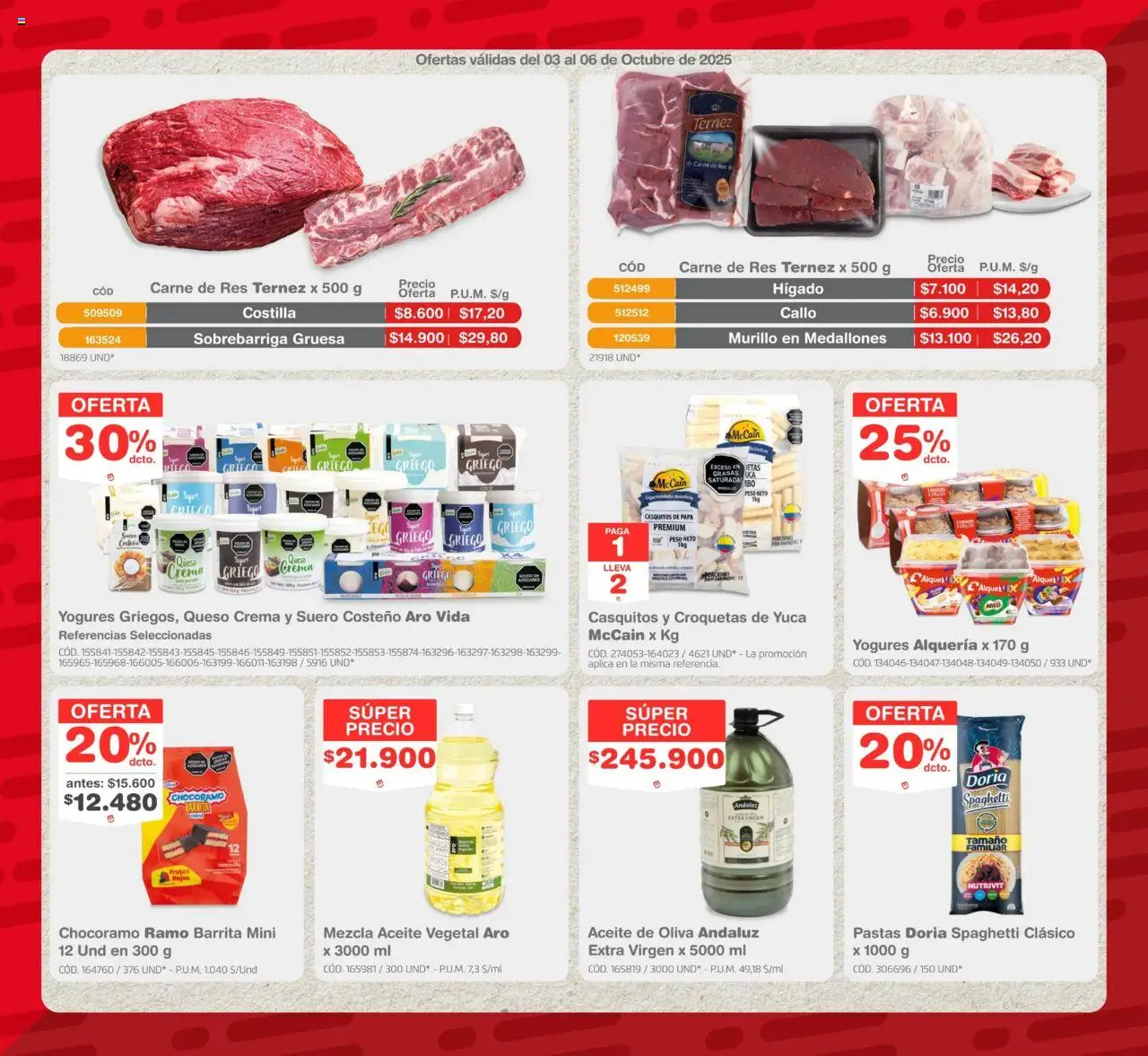 Makro revista - valida desde el 03.10.2025 | Página: 3 | Productos: Crema, Papa, Queso, Aceite