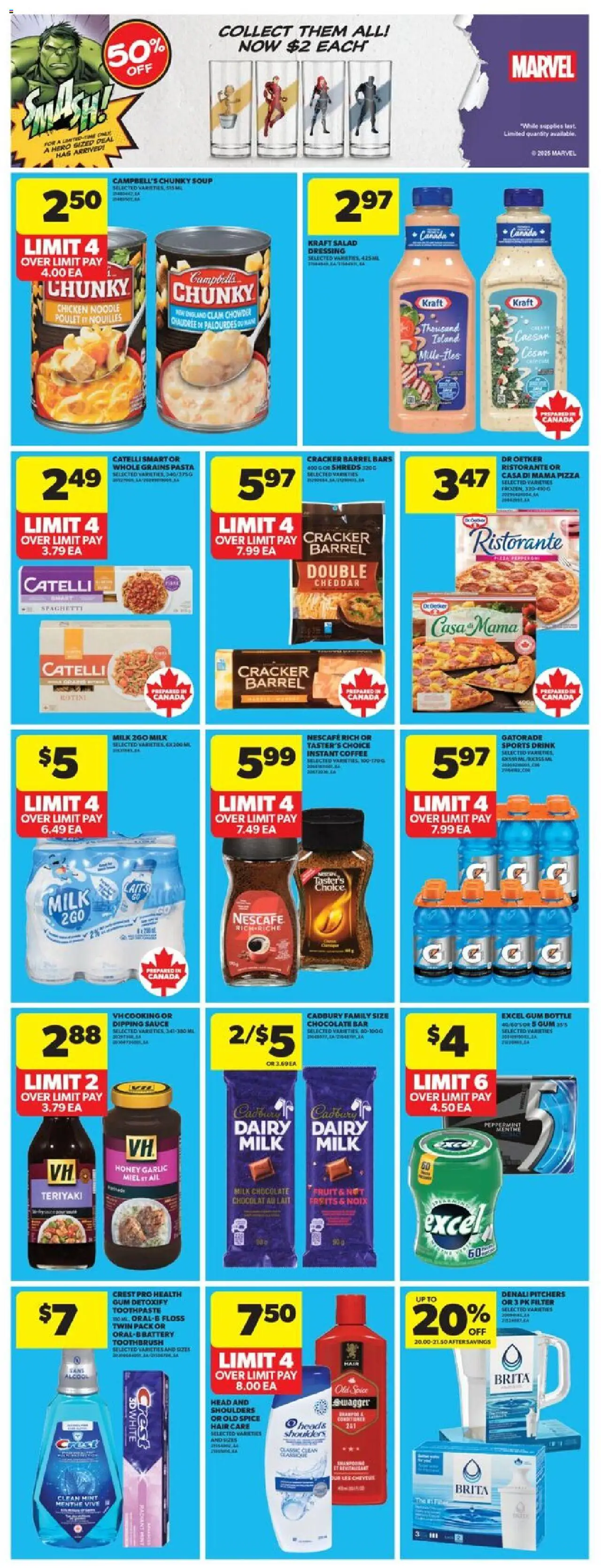 Real Canadian Superstore flyer valid from 25.09.2025 | Page: 13 | Products: Pasta, Salad, Milk, Chocolate